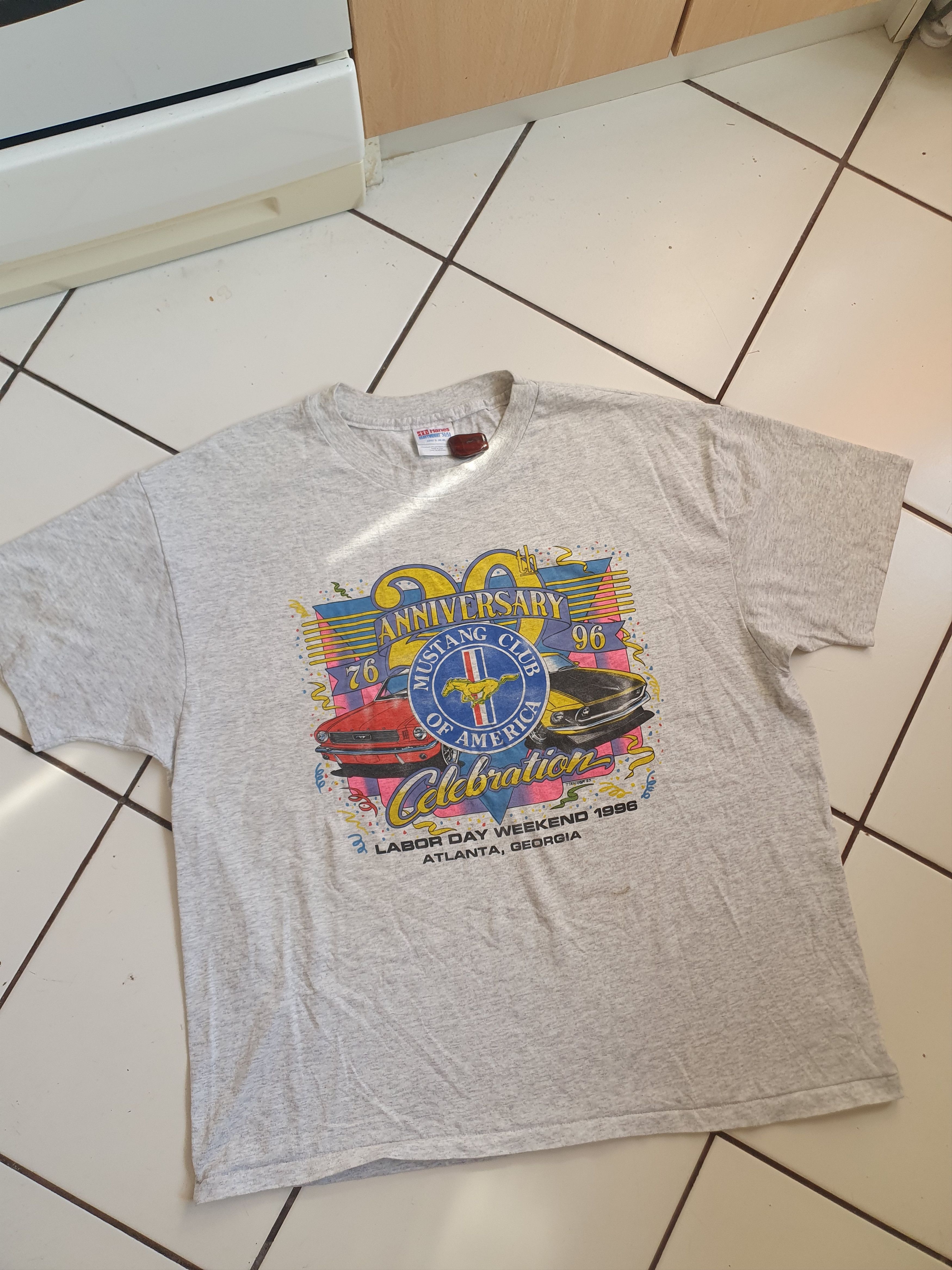 Hanes × Vintage Mustang Club of America the Vtg 1996 single stich tee,sz XL Size US XL / EU 56 / 4 - 4 Thumbnail