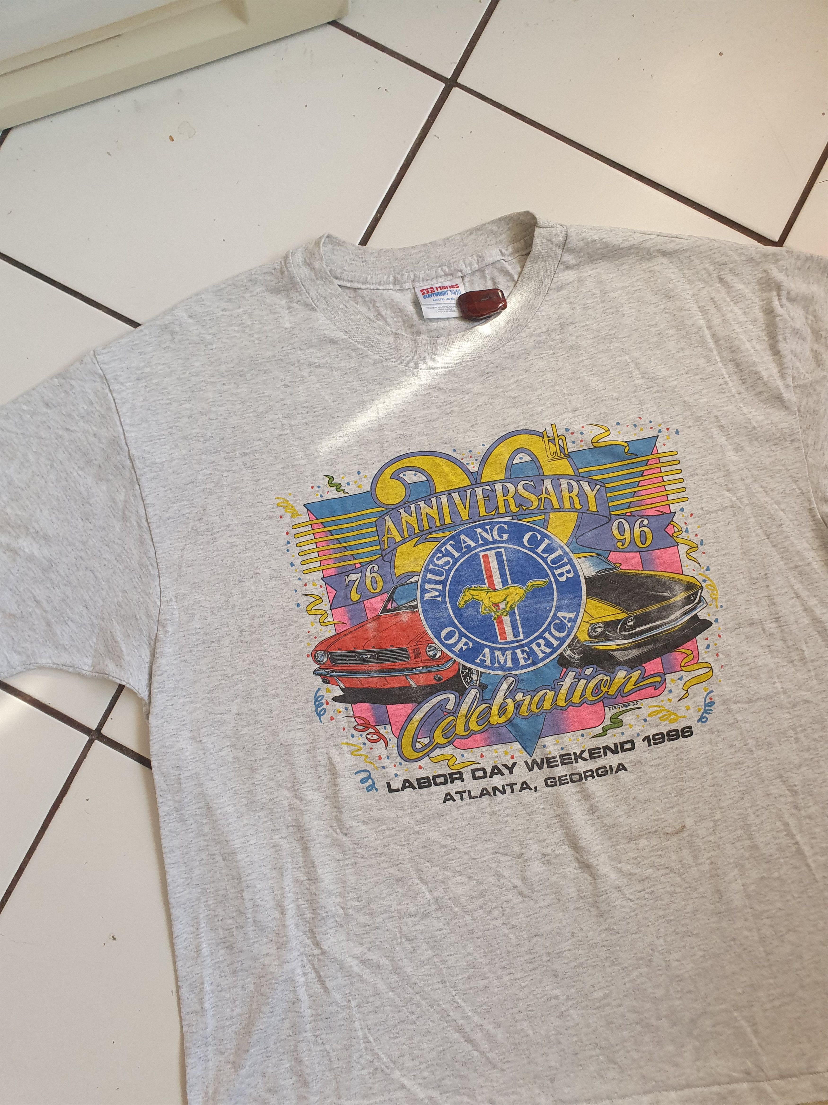 Hanes × Vintage Mustang Club of America the Vtg 1996 single stich tee,sz XL Size US XL / EU 56 / 4 - 1 Thumbnail