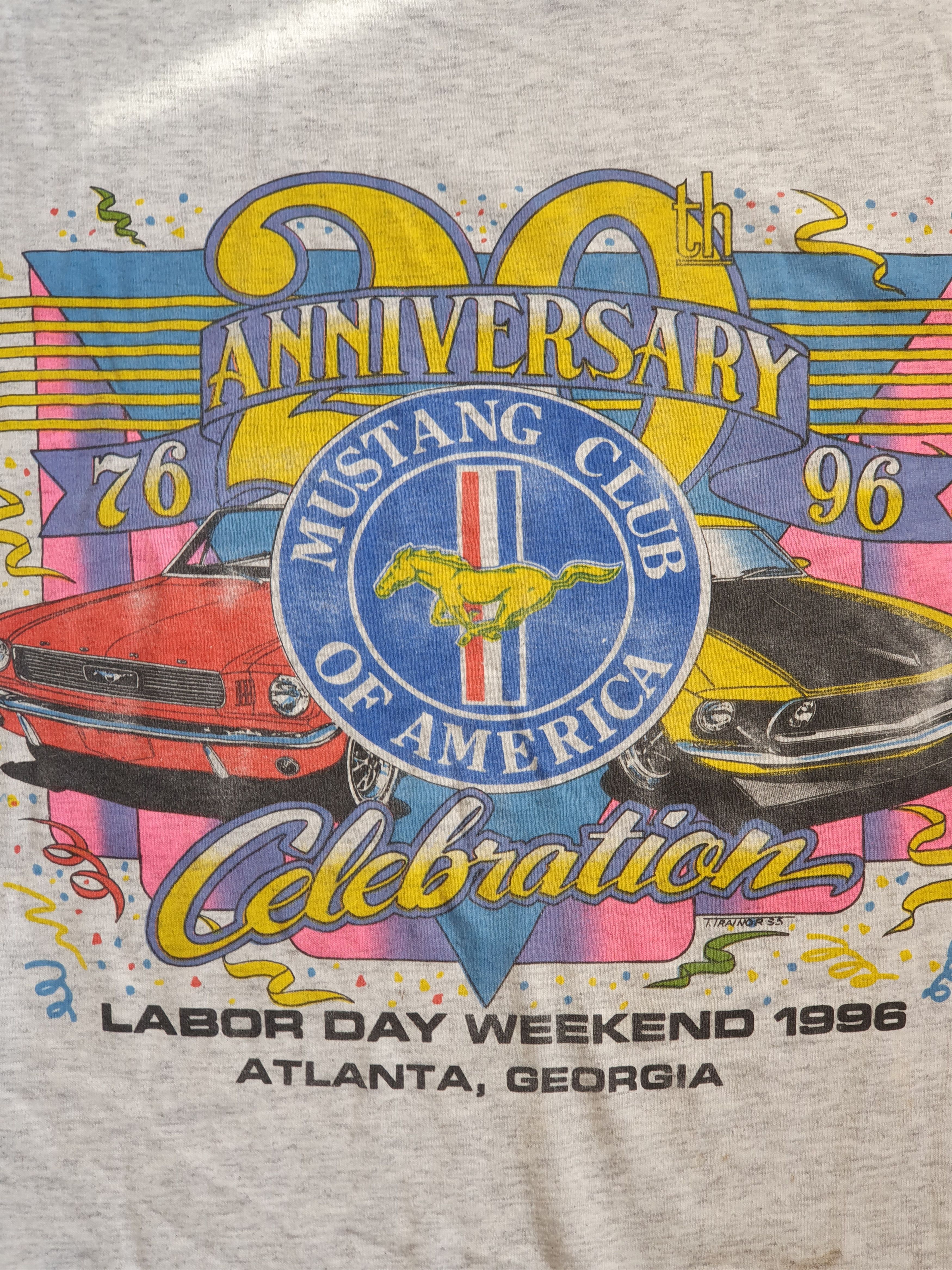 Hanes × Vintage Mustang Club of America the Vtg 1996 single stich tee,sz XL Size US XL / EU 56 / 4 - 7 Thumbnail