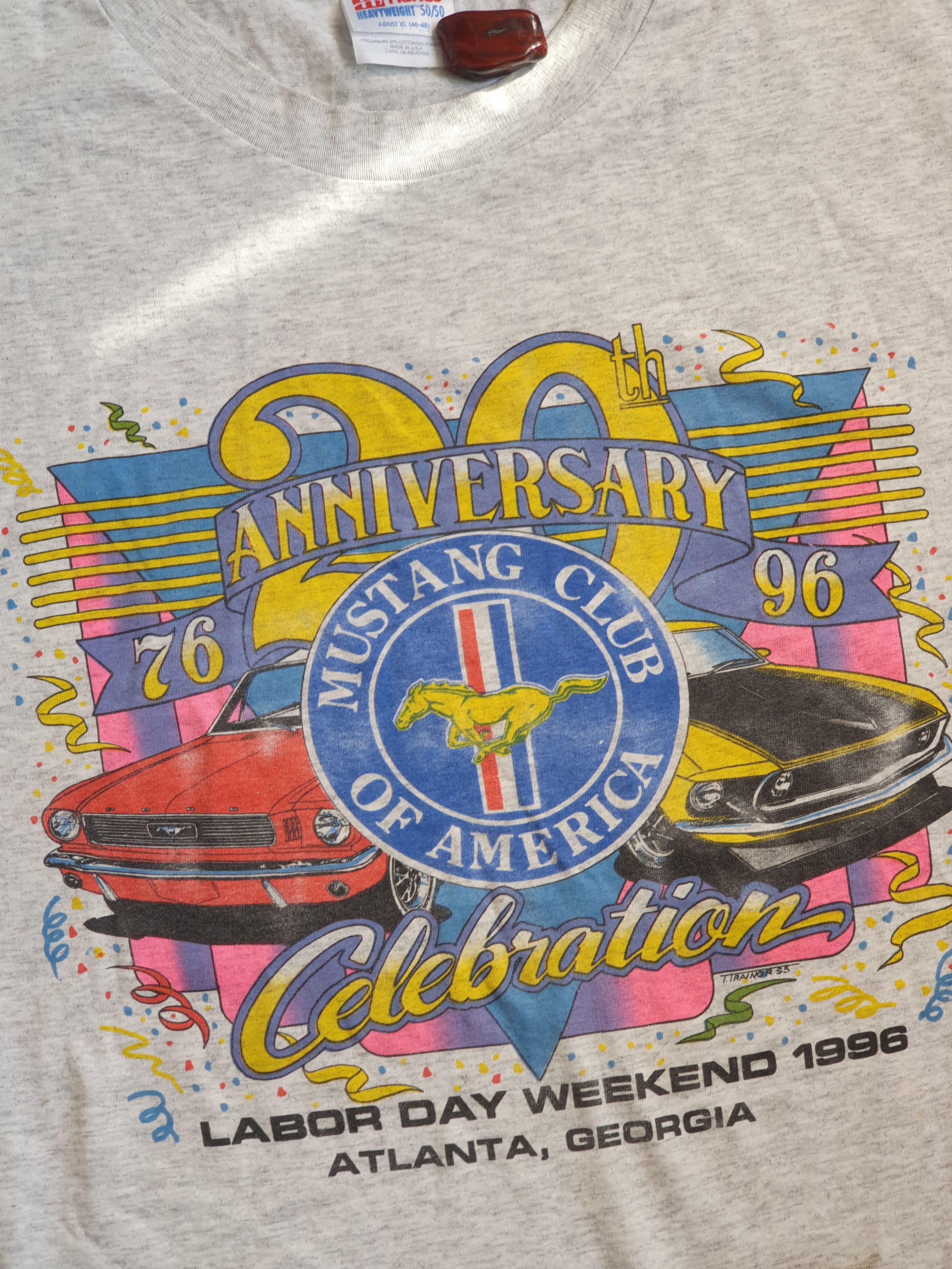 Hanes × Vintage Mustang Club of America the Vtg 1996 single stich tee,sz XL Size US XL / EU 56 / 4 - 6 Thumbnail