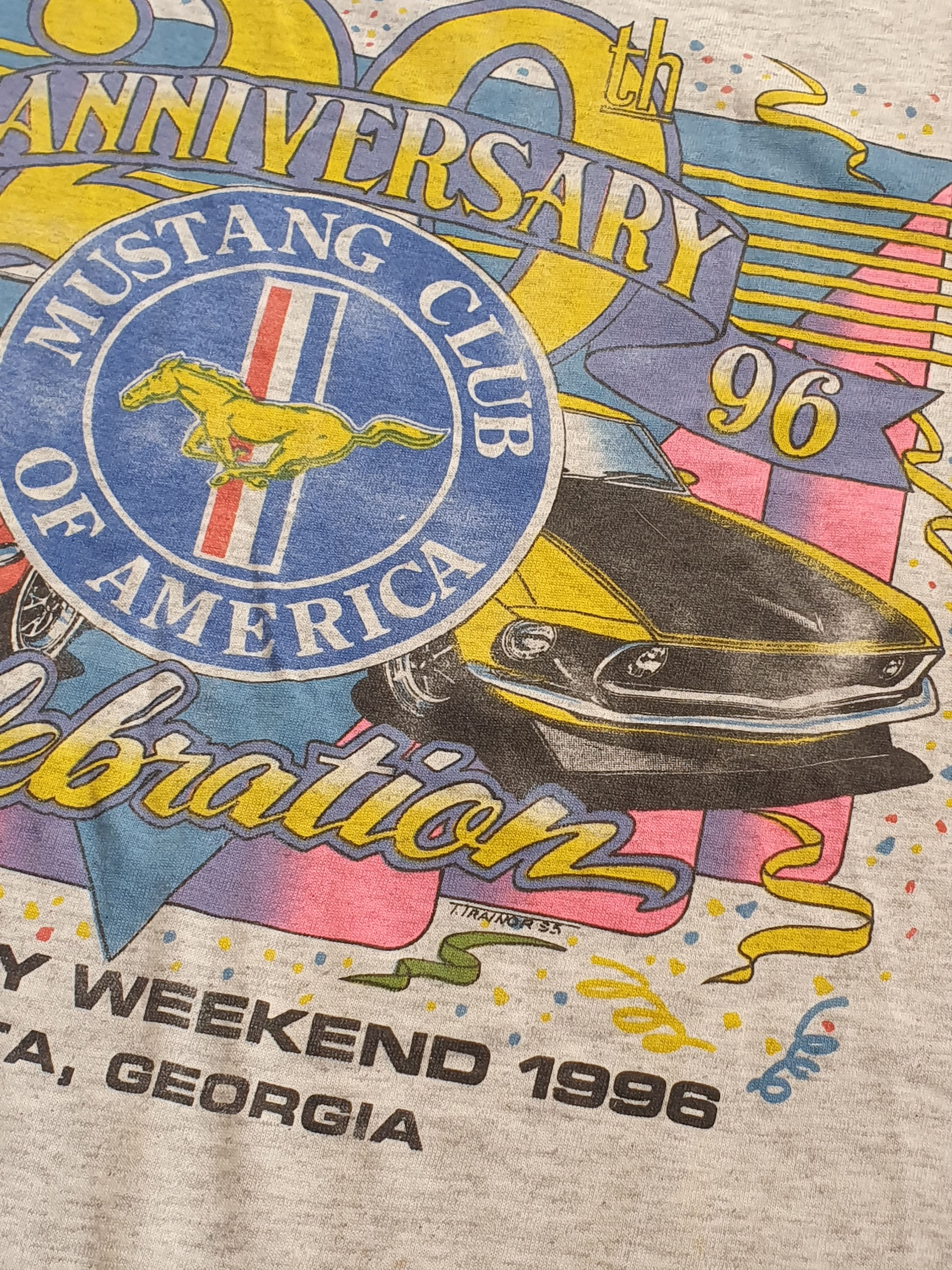 Hanes × Vintage Mustang Club of America the Vtg 1996 single stich tee,sz XL Size US XL / EU 56 / 4 - 8 Thumbnail