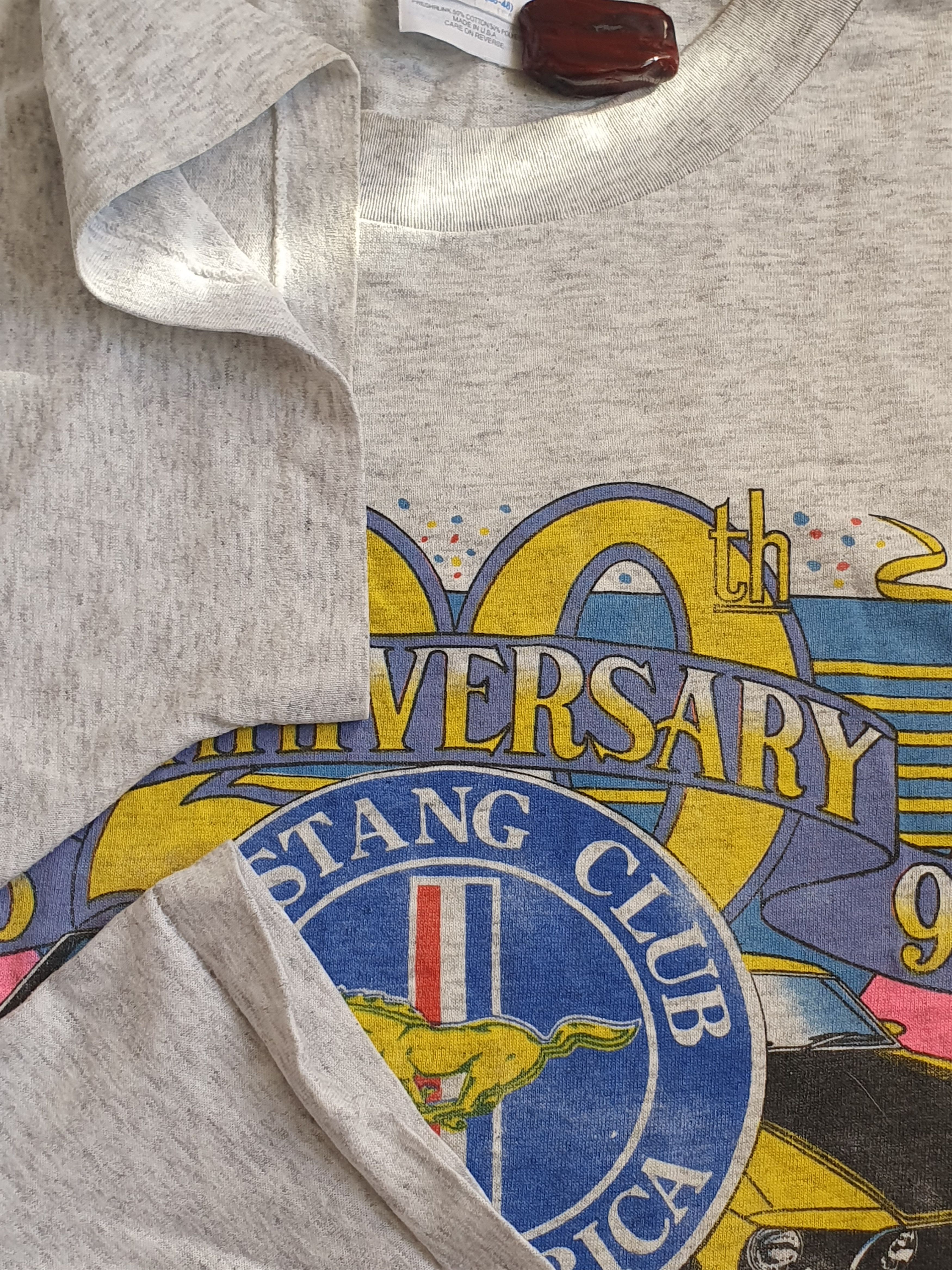 Hanes × Vintage Mustang Club of America the Vtg 1996 single stich tee,sz XL Size US XL / EU 56 / 4 - 10 Thumbnail