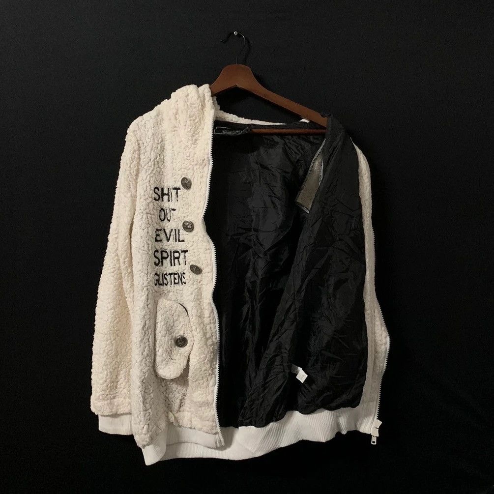 Japanese Brand × Vintage Skull Rich Of Die Brand Sherpa Fleece Hoodie Sweater Size US S / EU 44-46 / 1 - 9 Thumbnail