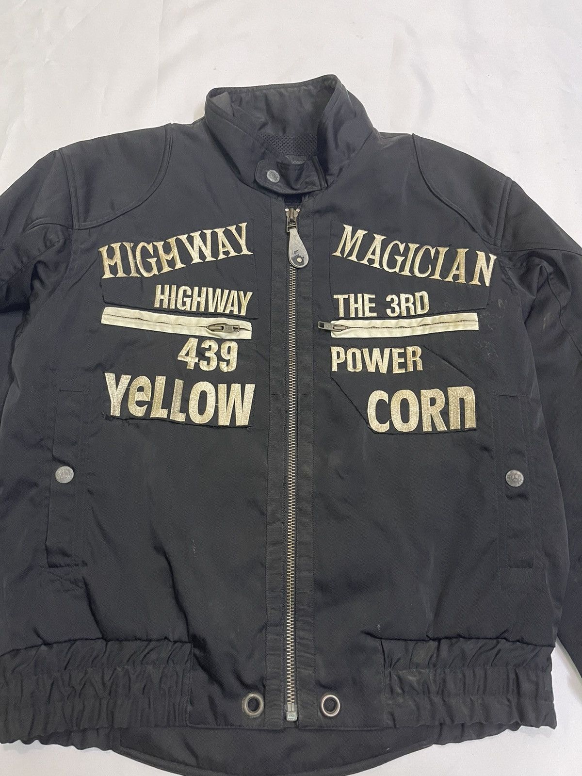 VINTAGE YELLOW CORN HIGHWAY MAGICIAN MOTORSPORTS JACKET
