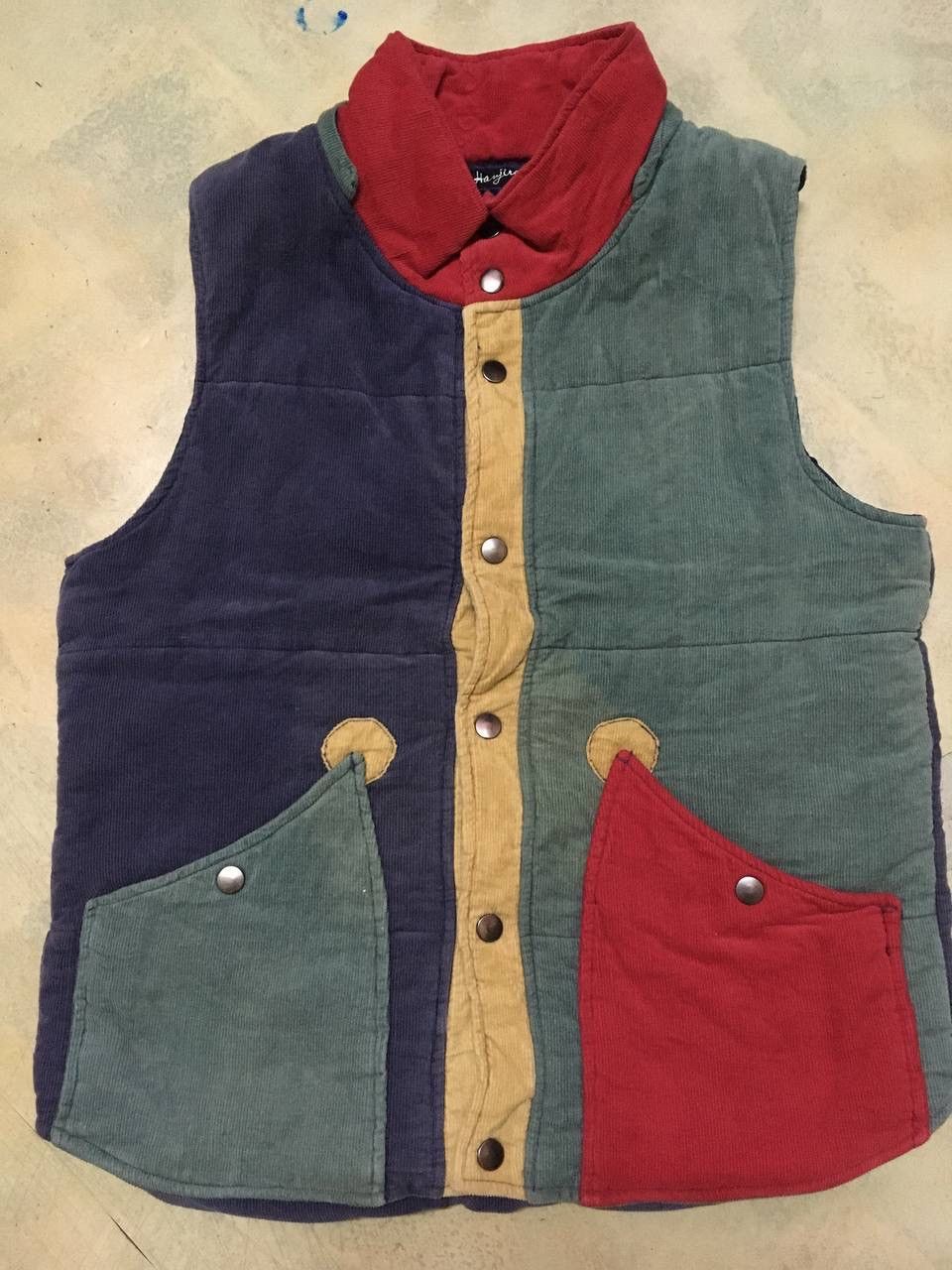 Japanese Brand Colour Block Vest Size US M / EU 48-50 / 2 - 2 Thumbnail