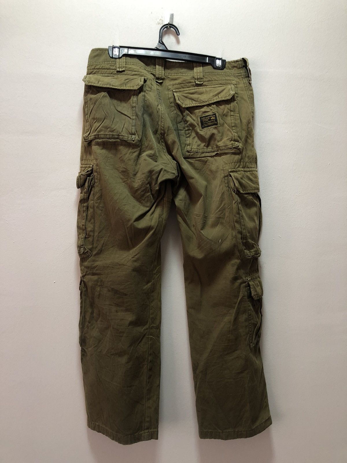 Alpha Industries ALPHA INDUSTRIES Cargo Pants Tactical Distressed Painted Size US 32 / EU 48 - 6 Thumbnail