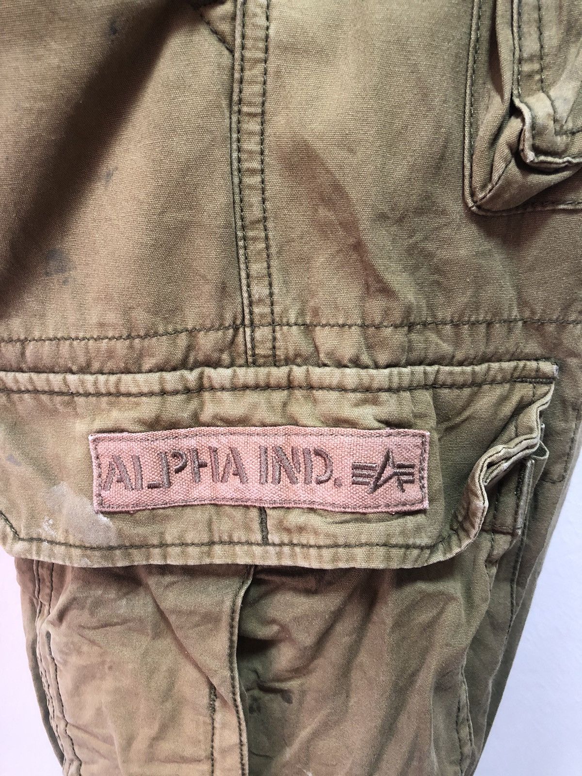 Alpha Industries ALPHA INDUSTRIES Cargo Pants Tactical Distressed Painted Size US 32 / EU 48 - 12 Thumbnail