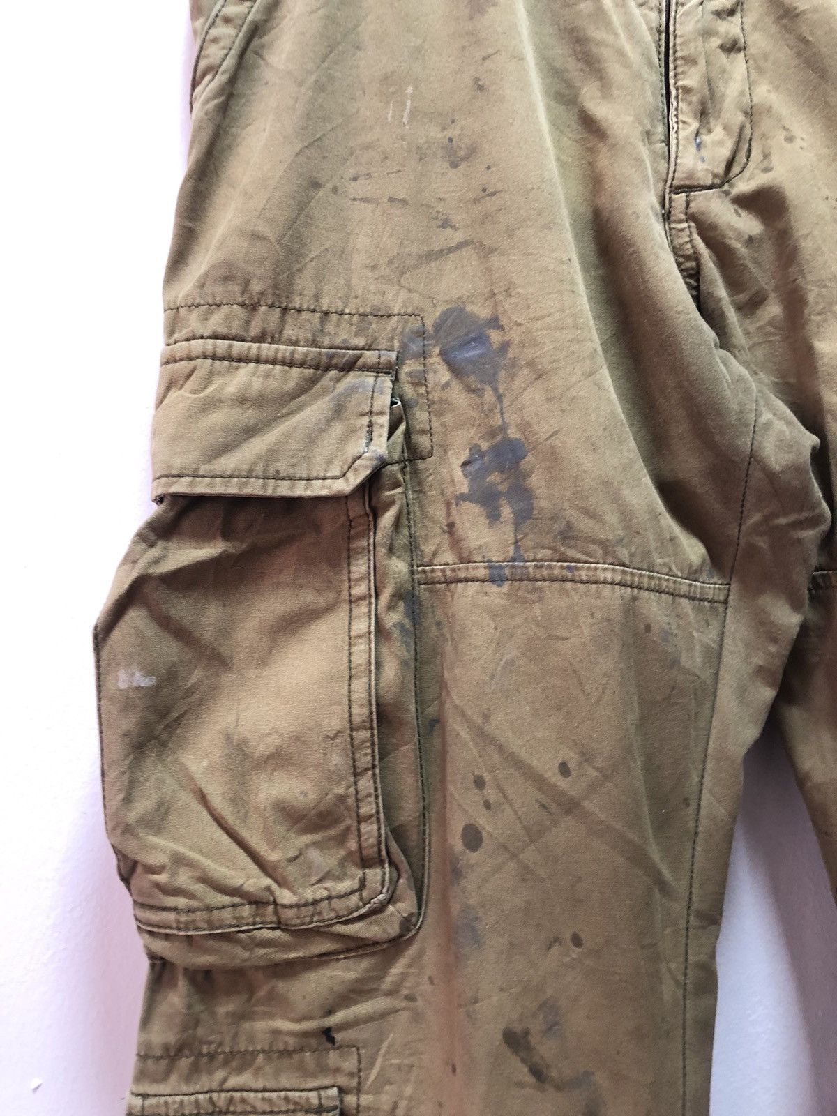 Alpha Industries ALPHA INDUSTRIES Cargo Pants Tactical Distressed Painted Size US 32 / EU 48 - 3 Thumbnail