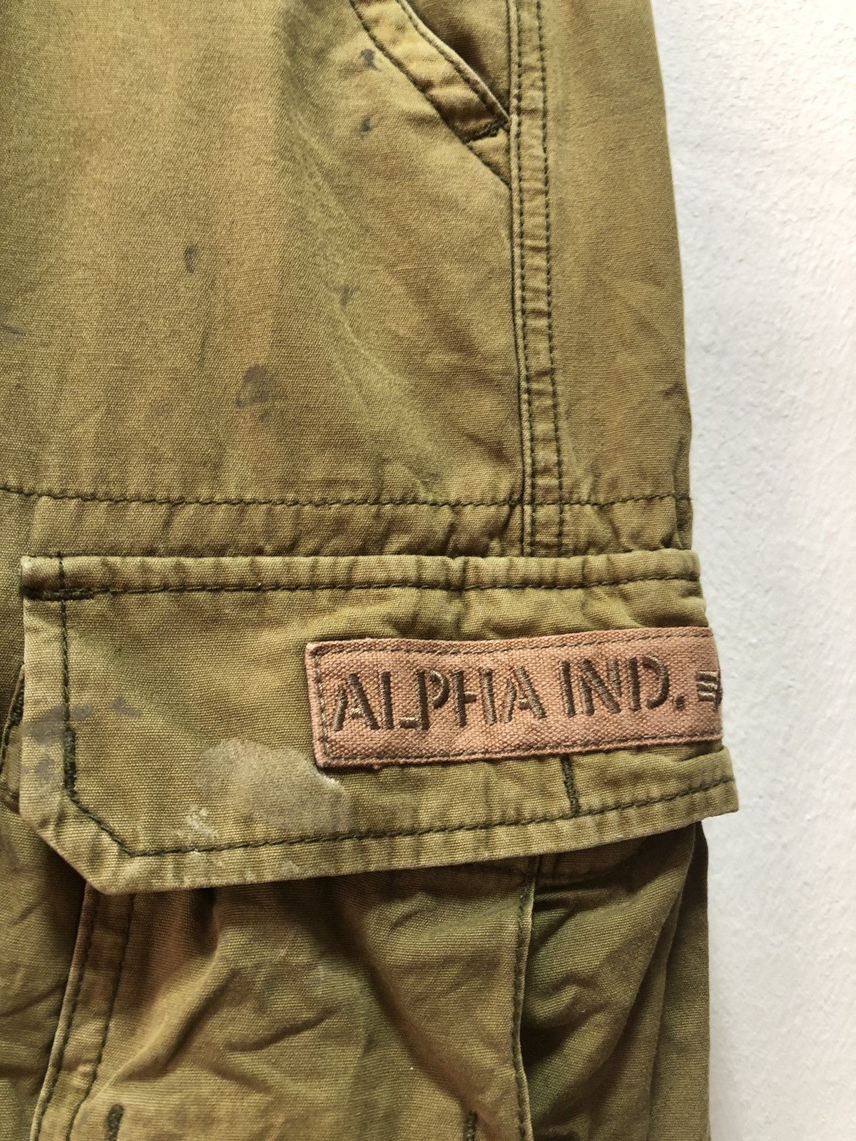 Alpha Industries ALPHA INDUSTRIES Cargo Pants Tactical Distressed Painted Size US 32 / EU 48 - 2 Thumbnail