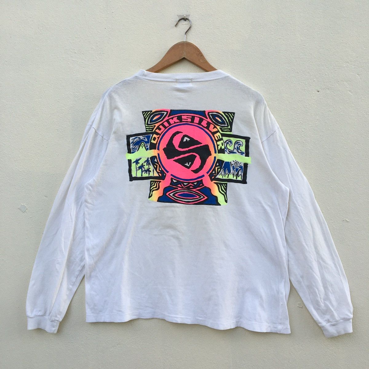 Quiksilver × Vintage Vintage QUIKSILVER NICE DESIGN BACK HIT Longsleeve T-shirt Size US XL / EU 56 / 4 - 1 Thumbnail