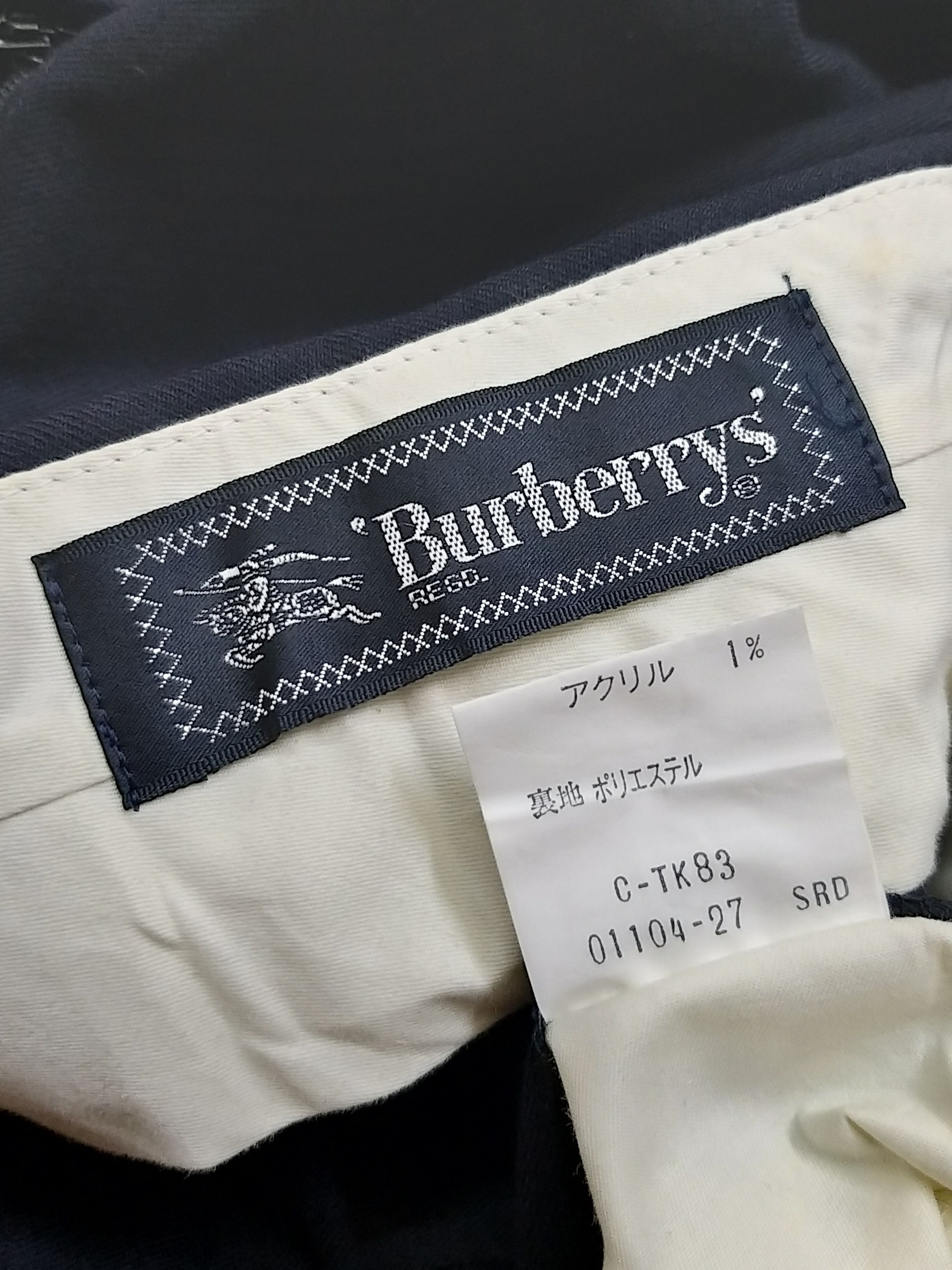 Burberry CASUAL🔥VINTAGE BURBERRYS DARK BLUE SLACK PANT Size US 30 / EU 46 - 15 Thumbnail