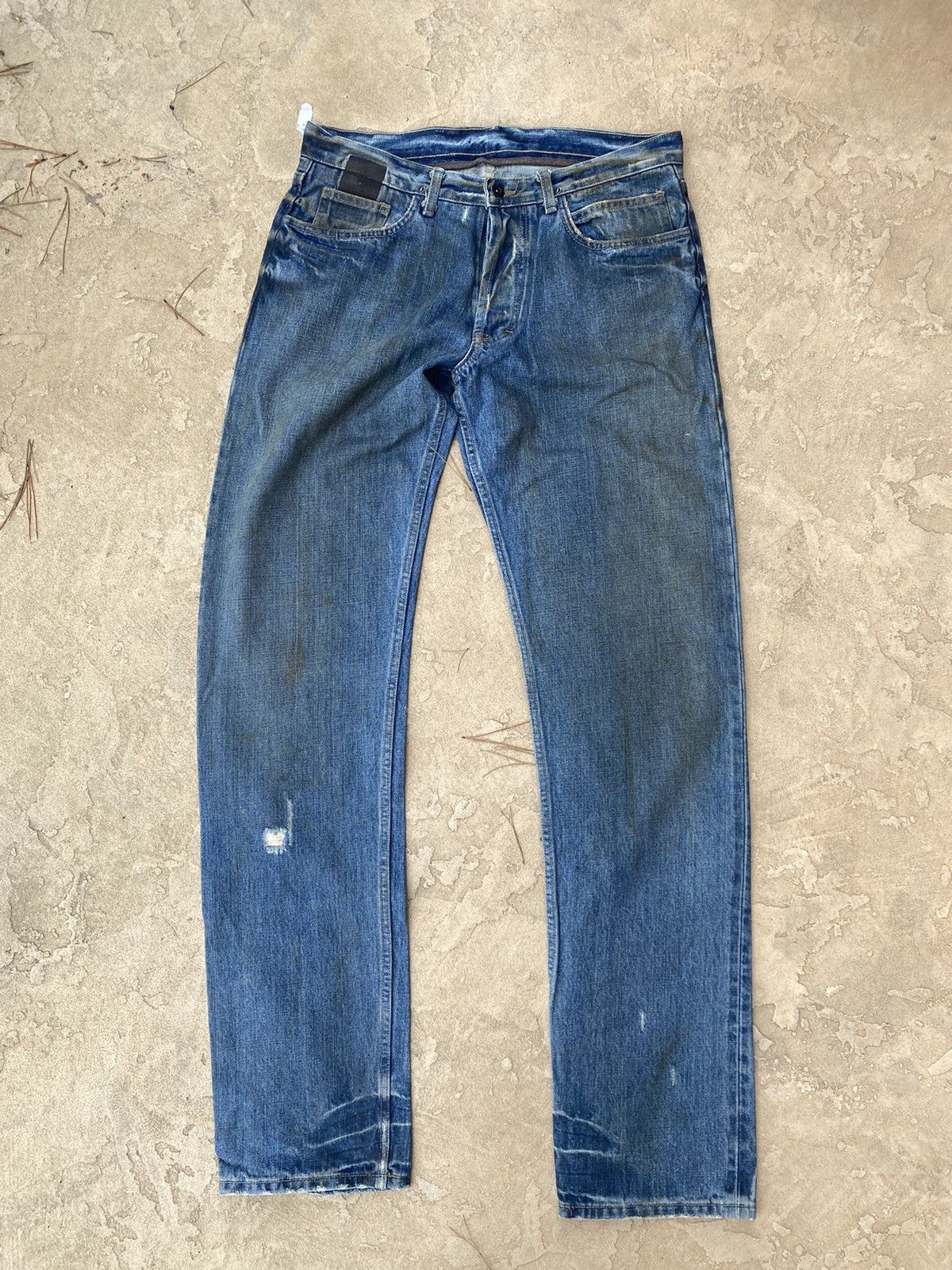 Rick Owens 2004 Slab Waxed Denim | Grailed