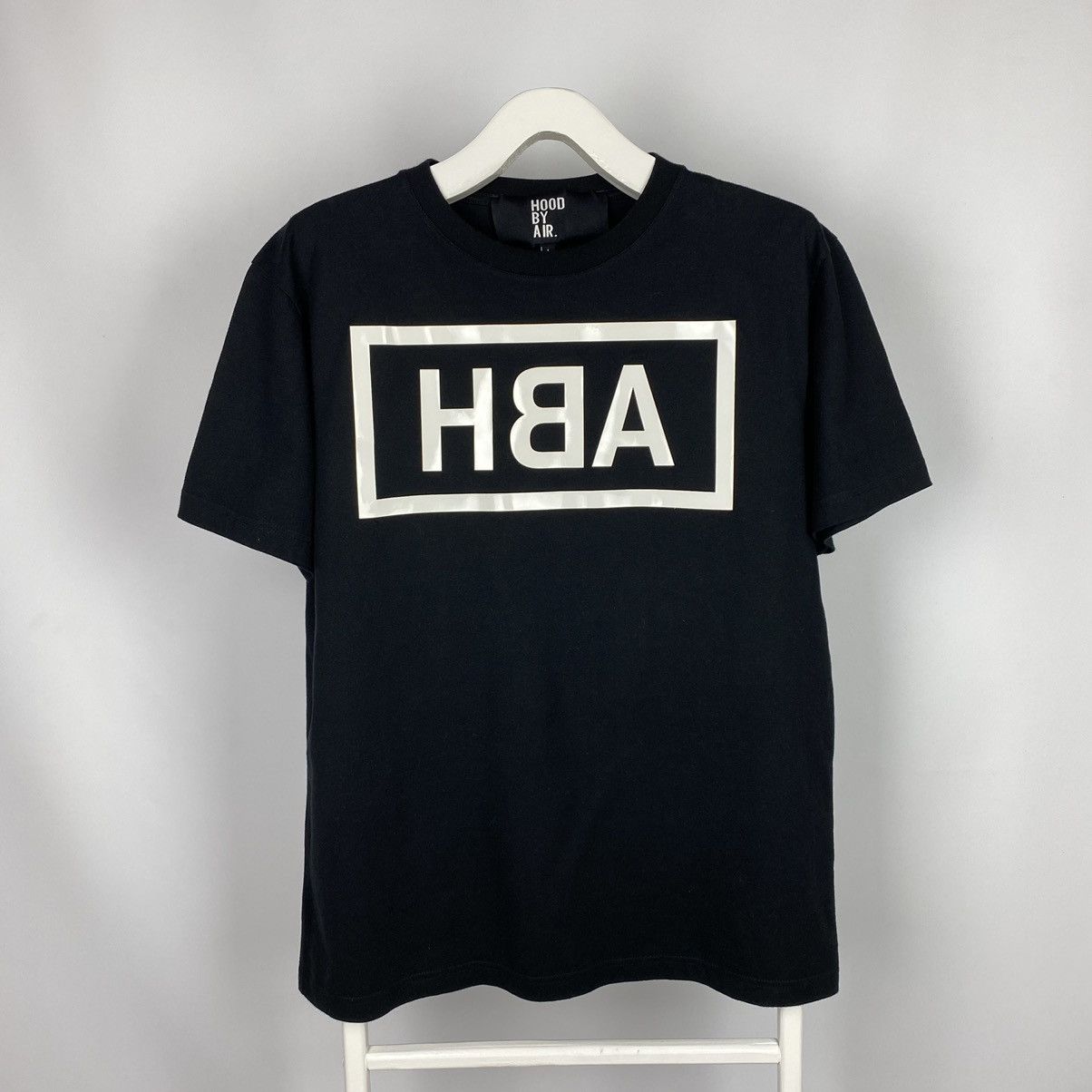 Hood By Air Streetwear HBA Dyslexic Box Logo T Shirt Grailed