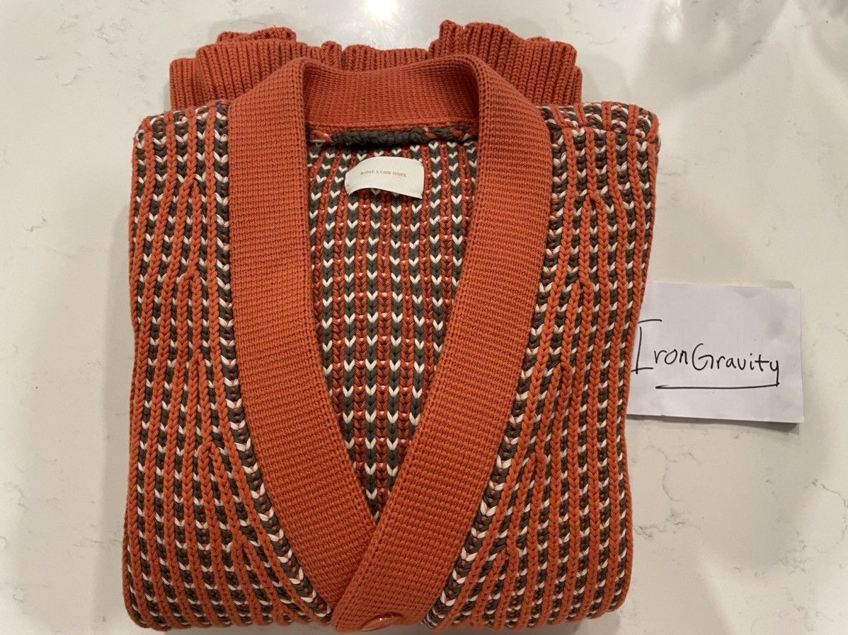 Aime Leon Dore Aimé Leon Dore ALD Waffle Knit Cardigan Orange Size L Large Size US L / EU 52-54 / 3 - 3 Thumbnail