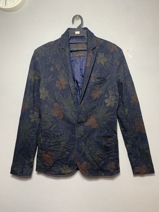 floral blazer mens zara