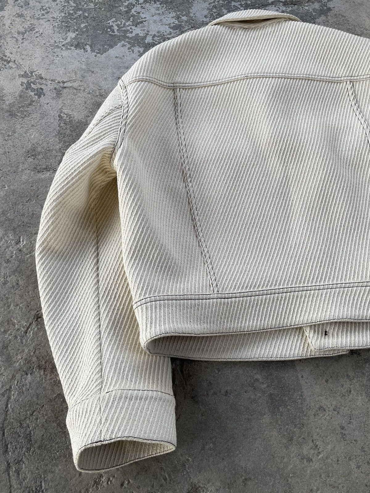 Acne Studios Ivory Oversized Crop Jacket Size US S / EU 44-46 / 1 - 7 Thumbnail