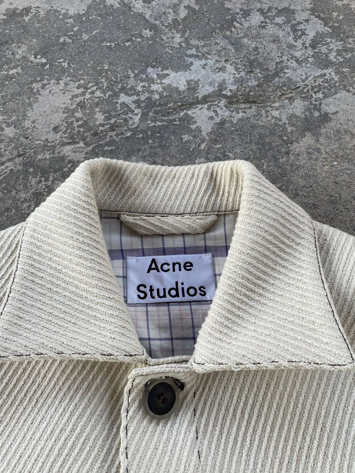 Acne Studios Ivory Oversized Crop Jacket Size US S / EU 44-46 / 1 - 4 Thumbnail