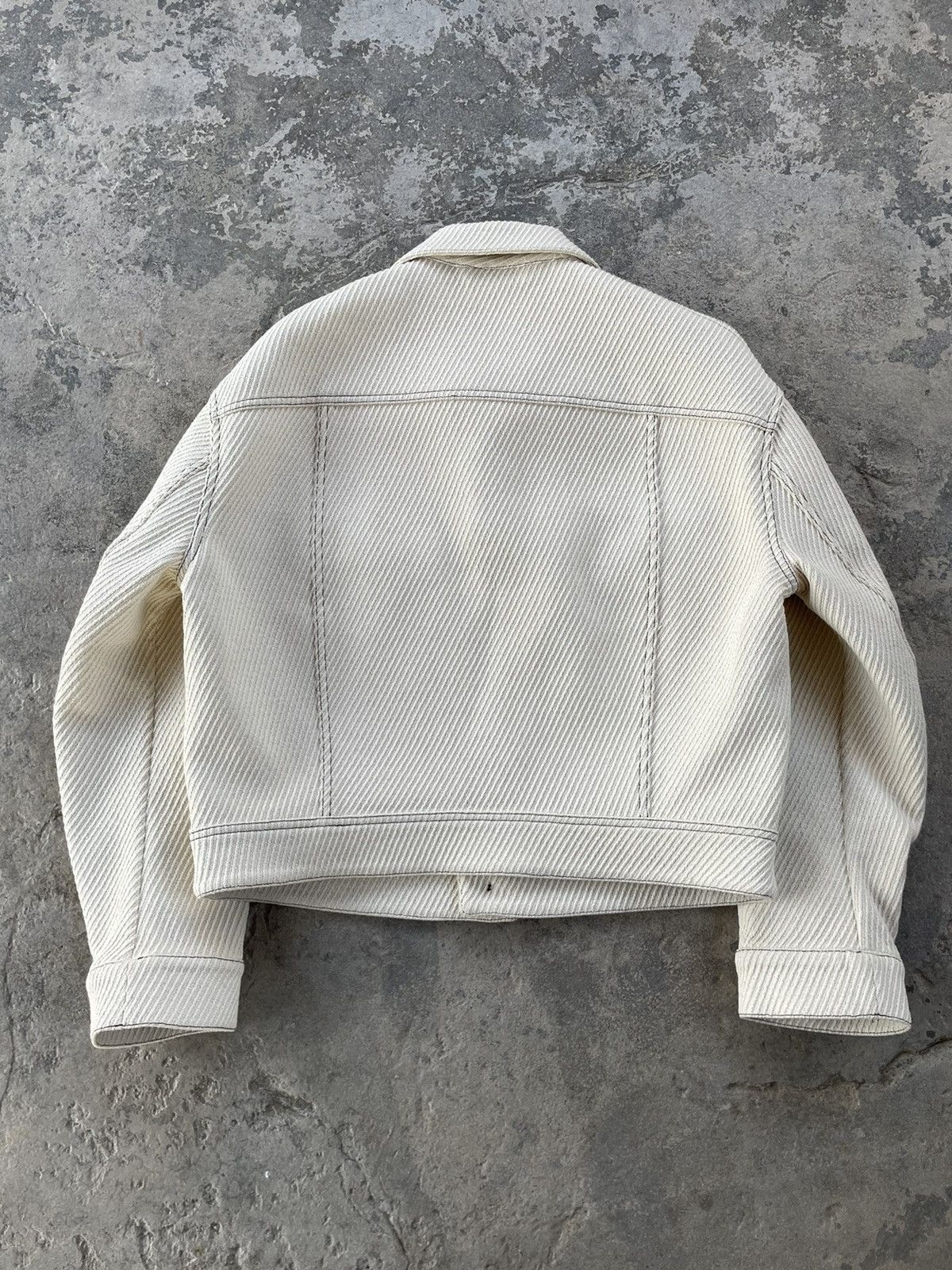 Acne Studios Ivory Oversized Crop Jacket Size US S / EU 44-46 / 1 - 6 Thumbnail
