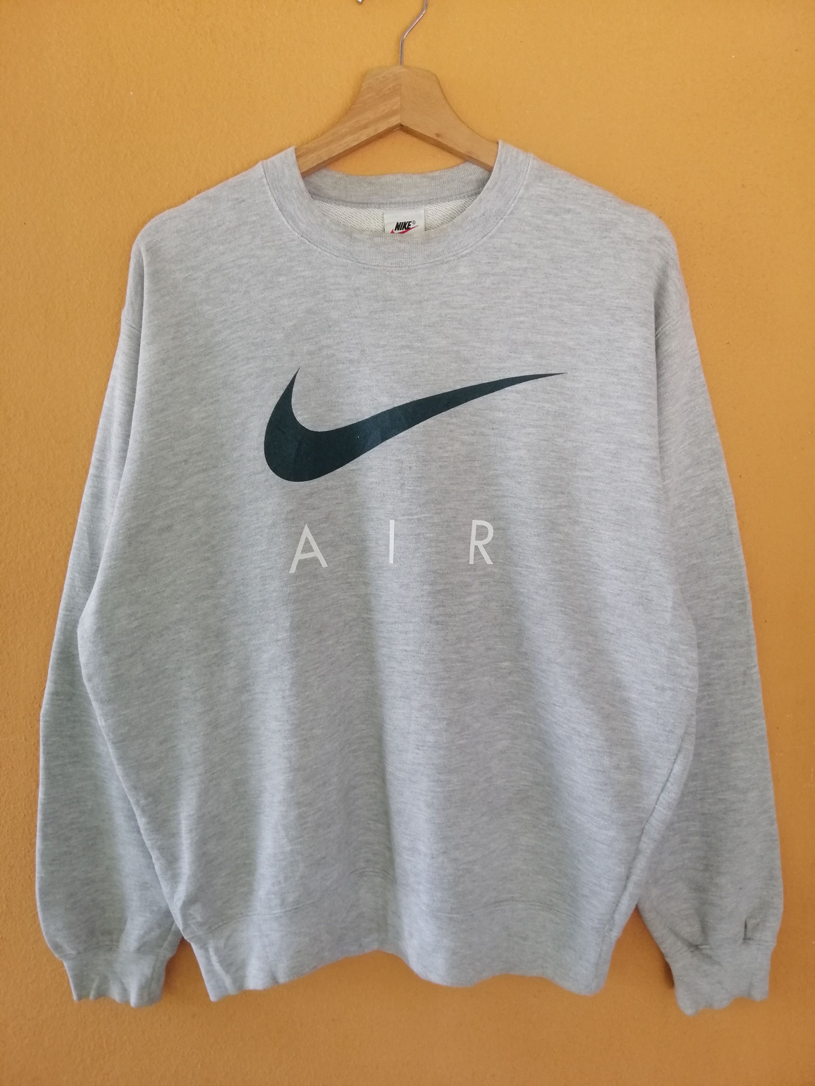 Nike Vintage 90s Nike Air Big Swoosh Logo Sweatshirt B17 Size US L / EU 52-54 / 3 - 1 Thumbnail