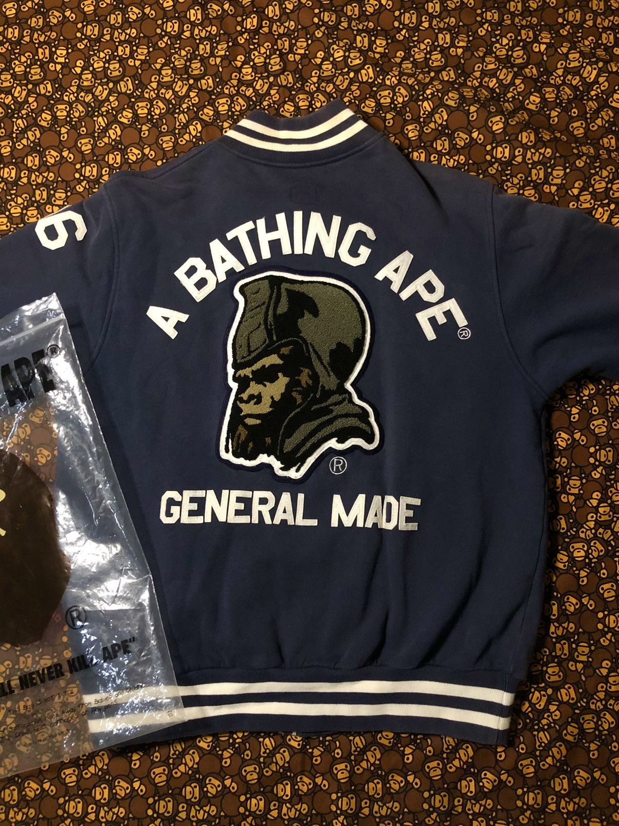 Bape 06’ Bape general made varsity jacket | Grailed