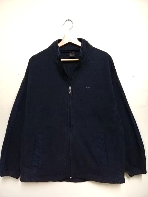 Nike Vintage Nike Fleece Jacket Embroidery Small Logo B20 Size US L / EU 52-54 / 3 - 1 Thumbnail