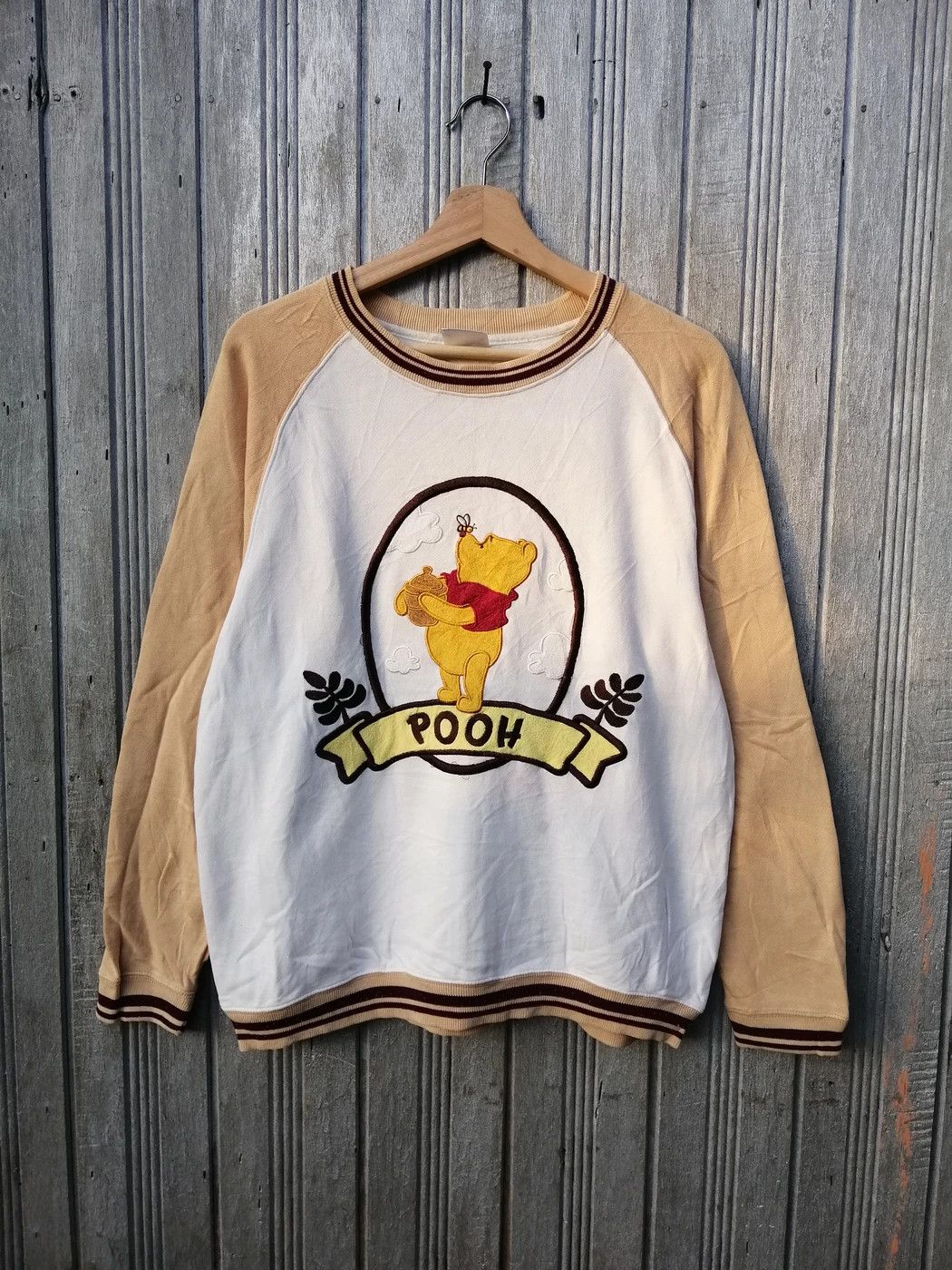 Vintage Winnie The Pooh Bear Embroidered Big Logo B7