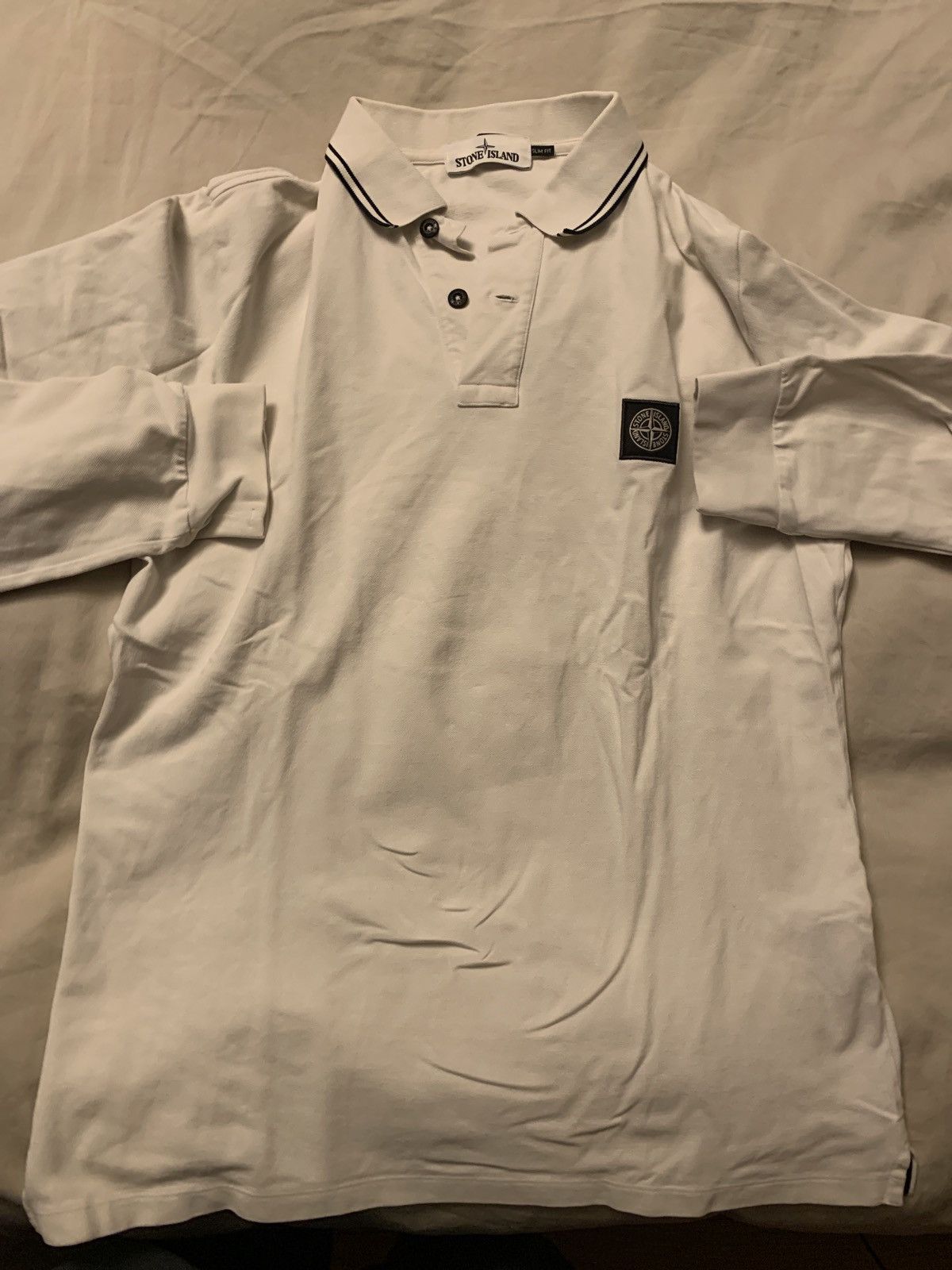 Authentic Stone Island Long Sleeve Polo Shirt
