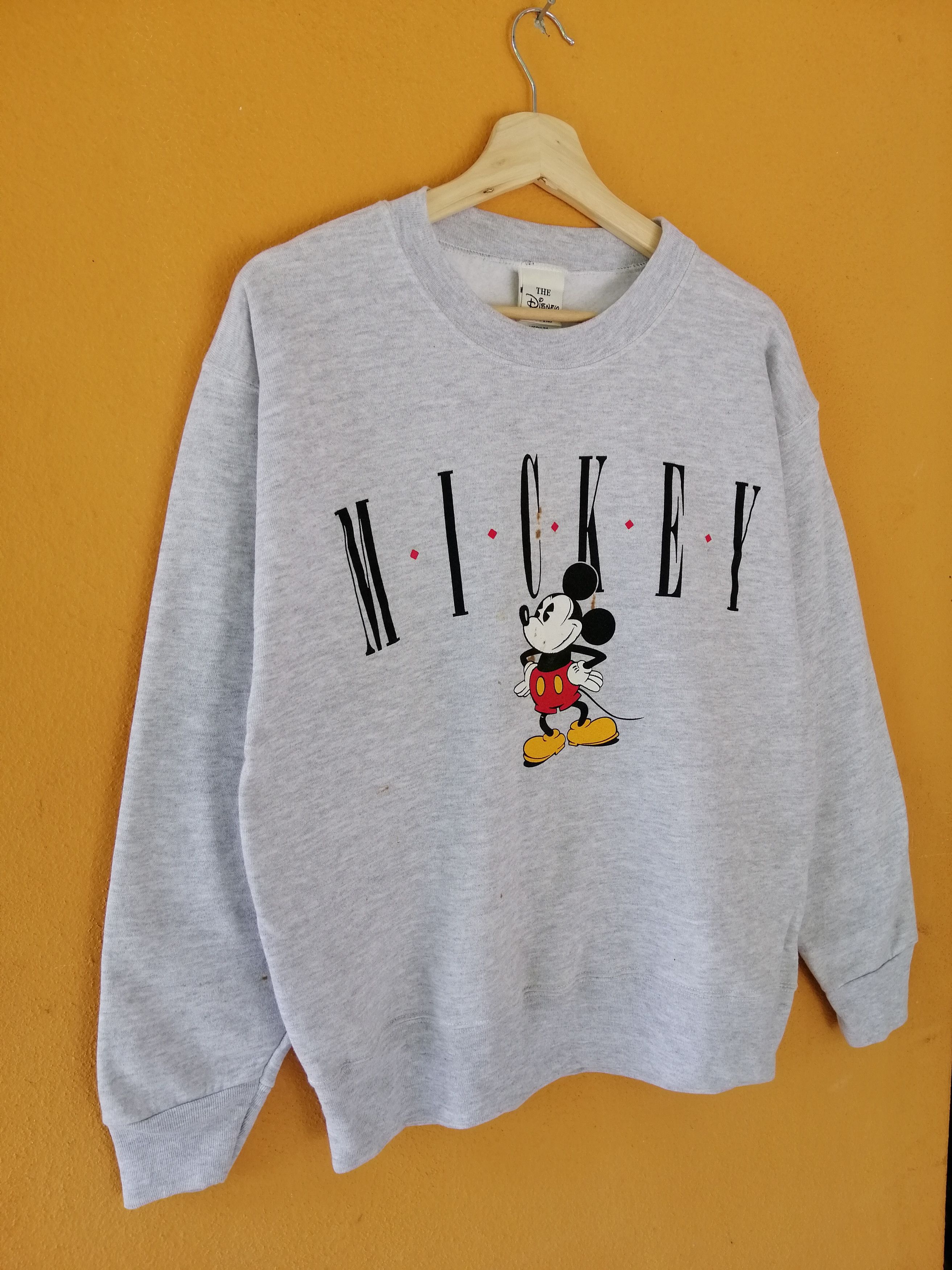 Disney × Vintage Vintage 90s Mickey Mouse Big Logo Sweatshirt B21 Size US M / EU 48-50 / 2 - 3 Thumbnail