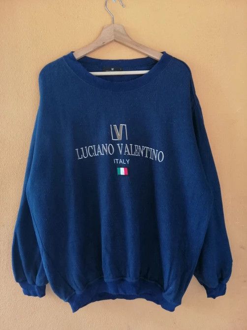 Valentino Vintage LV LUCIANO VALENTINO ITALY Sweatshirt Sweatshirt B3 Size US XL / EU 56 / 4 - 1 Thumbnail
