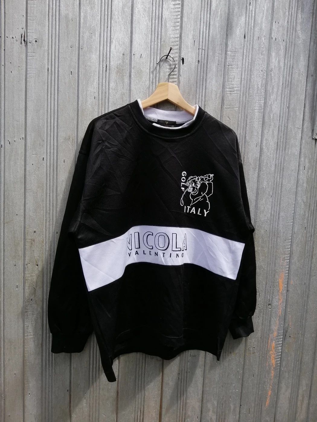 Other Vintage NICOLA VALENTINO Big Logo Pullover Sweatshirt B9 Size US L / EU 52-54 / 3 - 5 Thumbnail