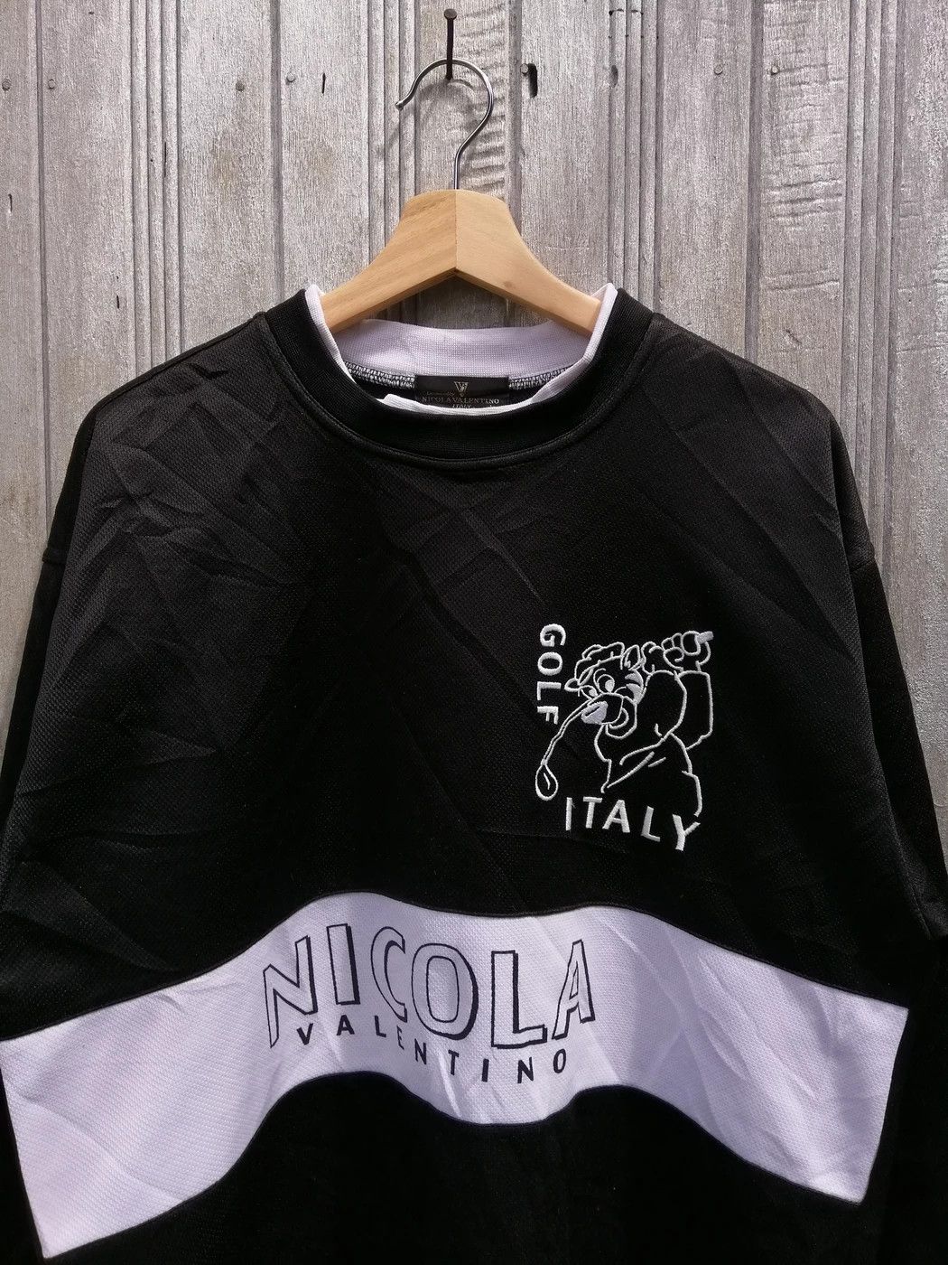 Other Vintage NICOLA VALENTINO Big Logo Pullover Sweatshirt B9 Size US L / EU 52-54 / 3 - 6 Thumbnail