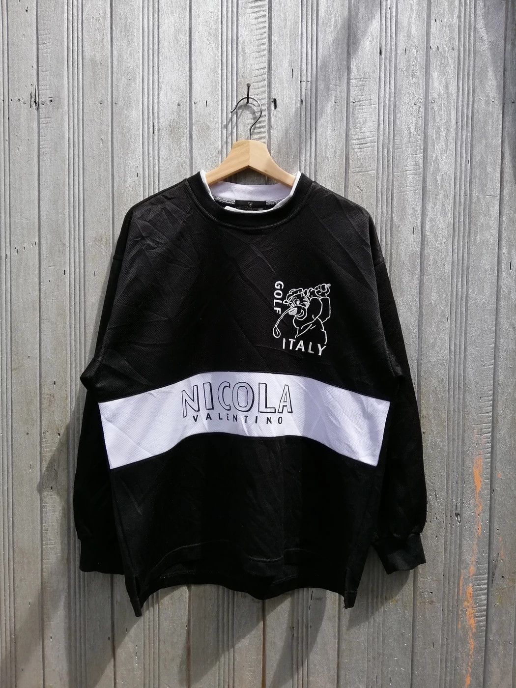 Other Vintage NICOLA VALENTINO Big Logo Pullover Sweatshirt B9 Size US L / EU 52-54 / 3 - 1 Thumbnail