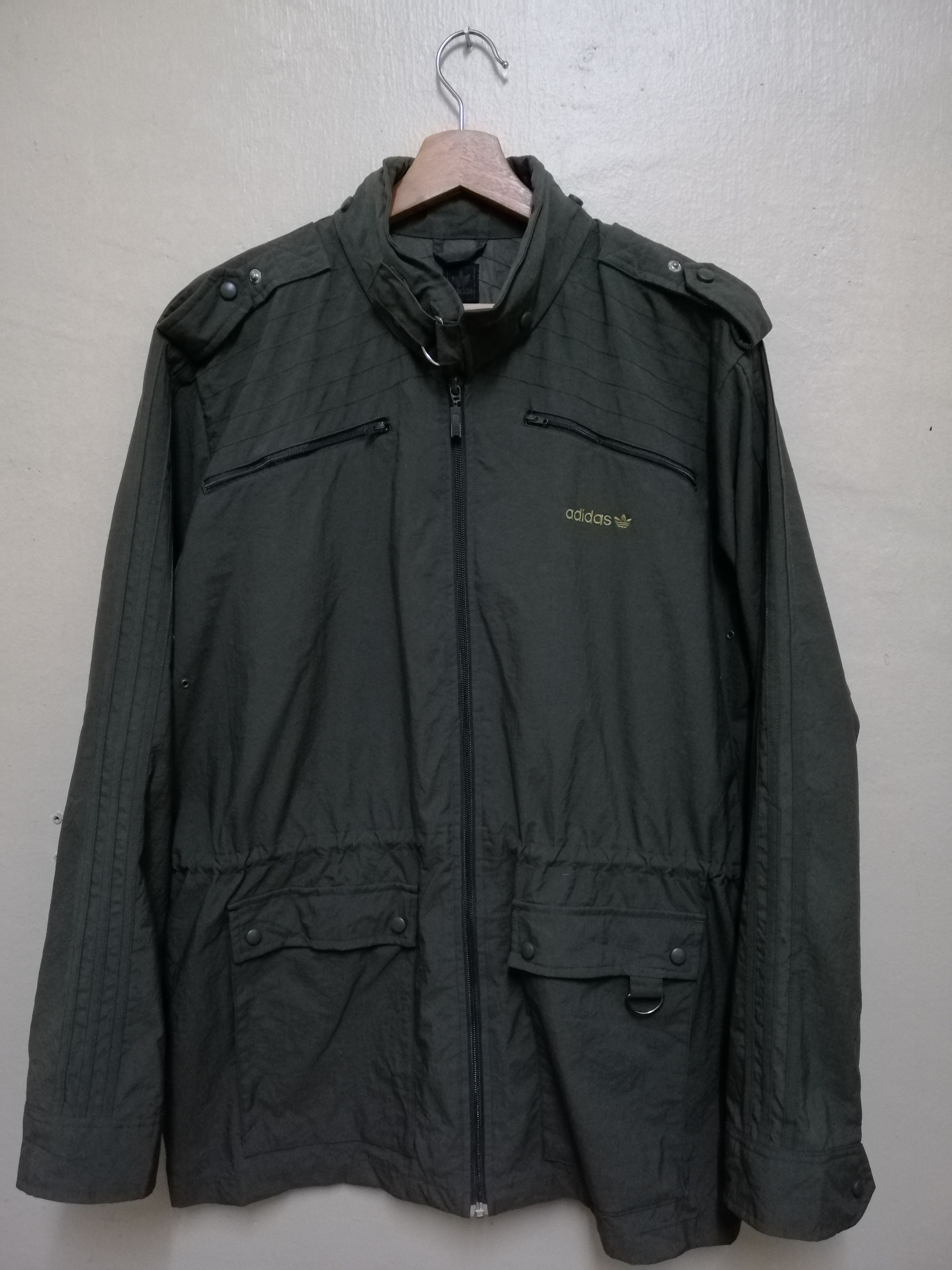 Adidas Vintage 90s Adidas Long Jacket Nice Design Size US L / EU 52-54 / 3 - 10 Thumbnail