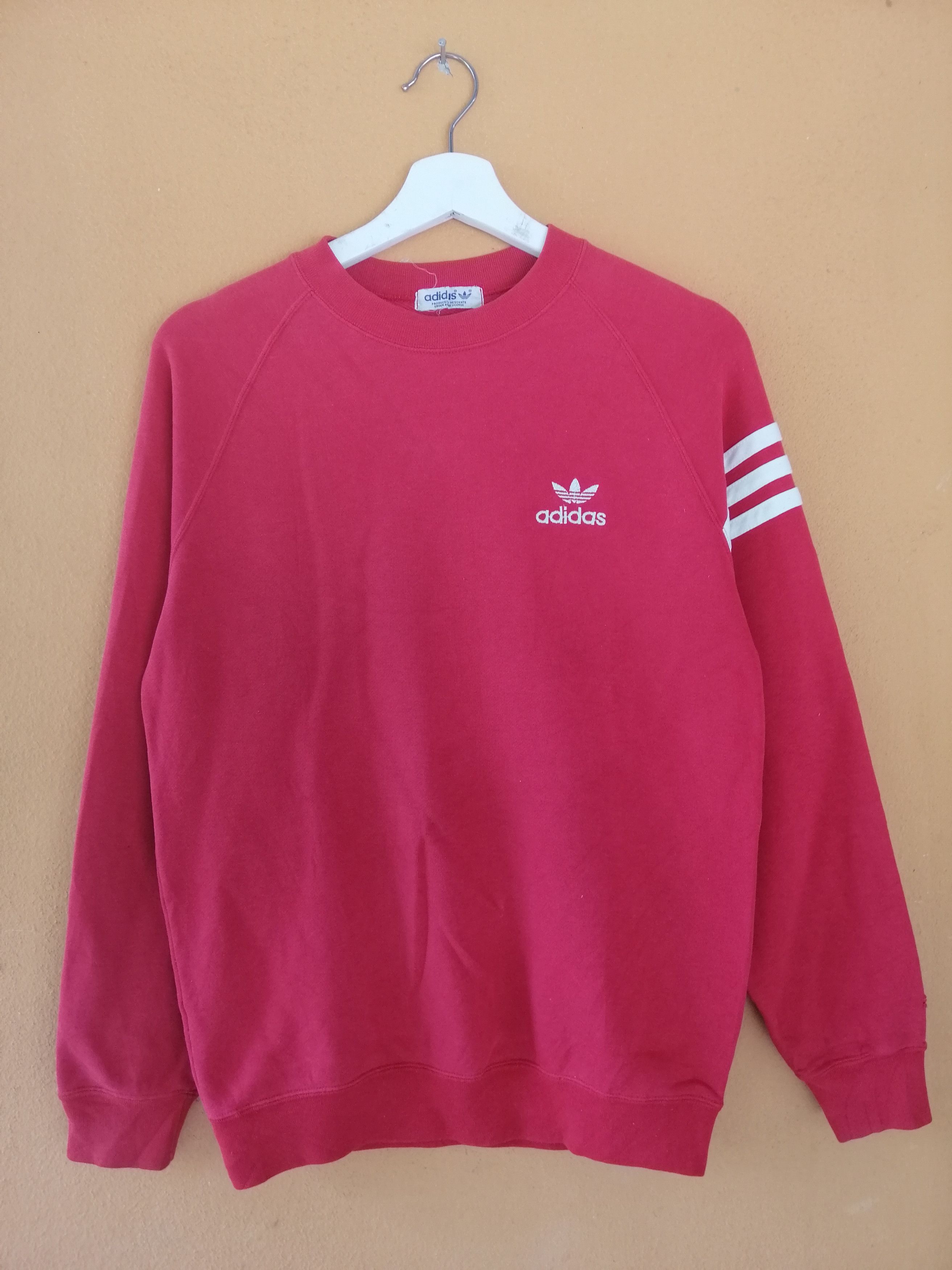 Adidas Vintage 90s Adidas Three Stripes Sweatshirt Logo B7 Size US M / EU 48-50 / 2 - 1 Thumbnail