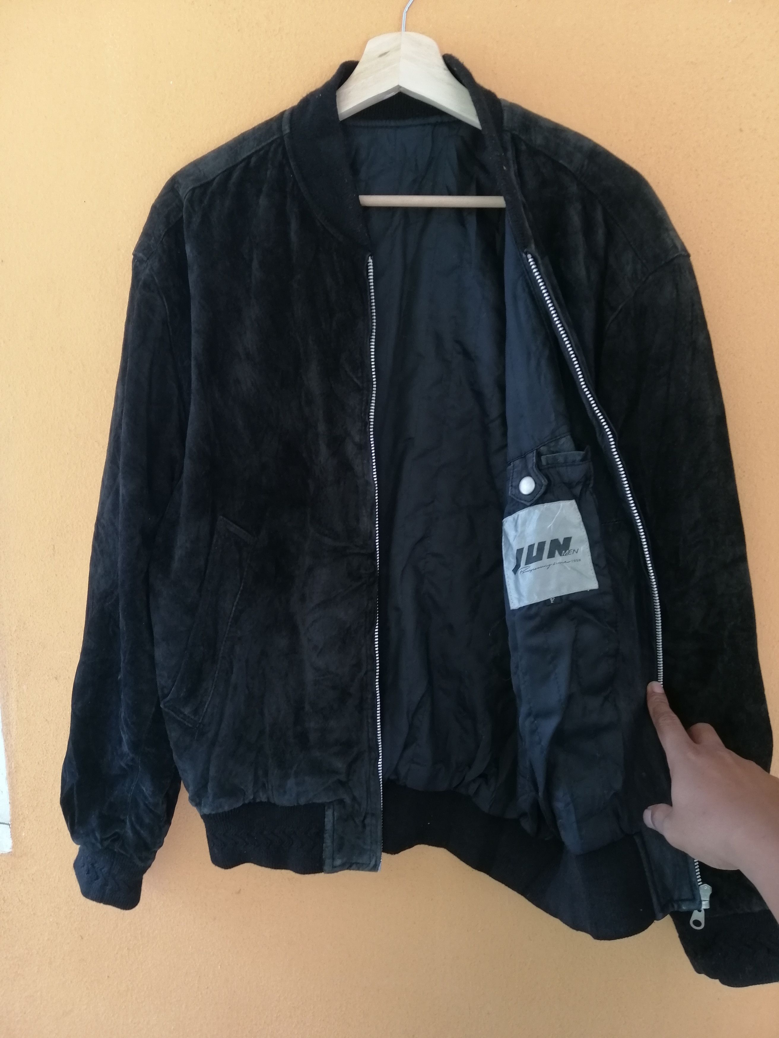 Jun Takahashi Vintage JUN Men Leather Suede Jacket Big Logo B22 Size US M / EU 48-50 / 2 - 2 Thumbnail