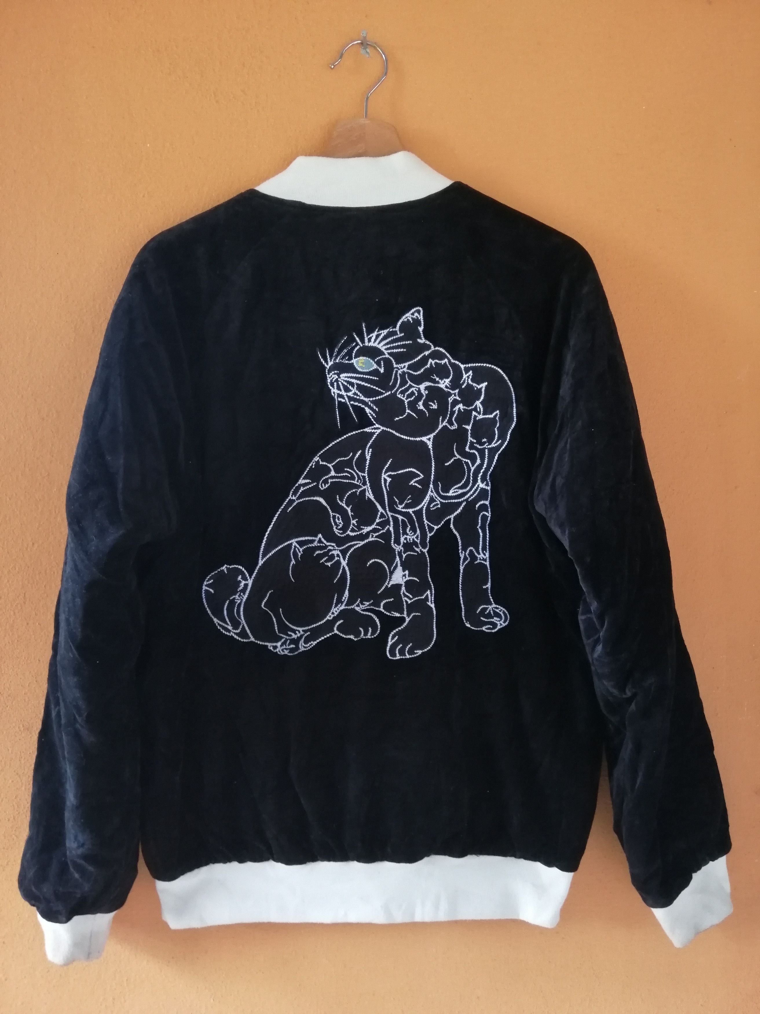 Huf SUKAJAN Black CAT Riversible Satin Line Jacket Black Size US M / EU 48-50 / 2 - 6 Thumbnail