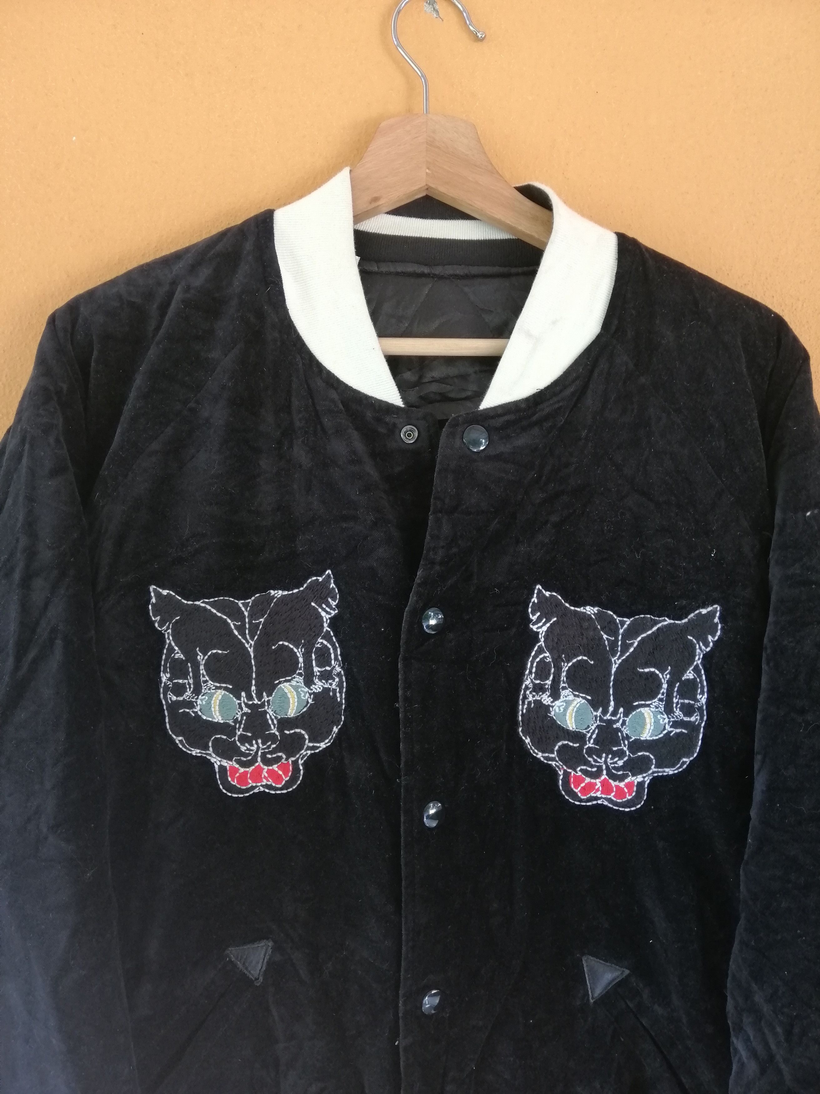 Huf SUKAJAN Black CAT Riversible Satin Line Jacket Black Size US M / EU 48-50 / 2 - 11 Thumbnail