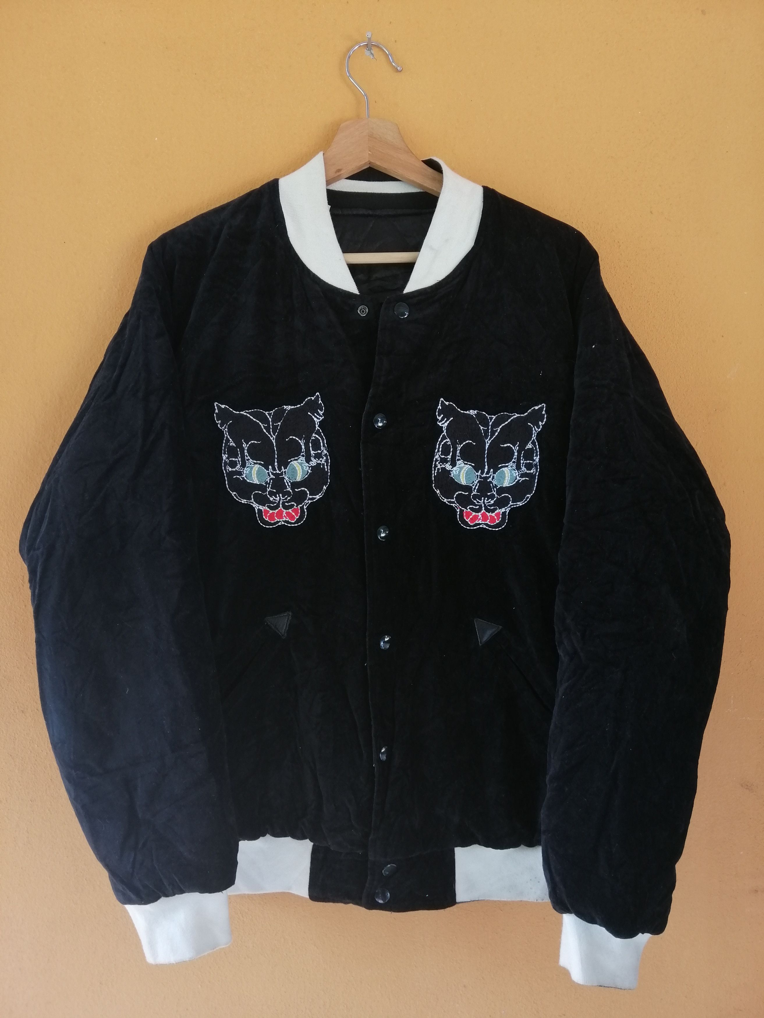 Huf SUKAJAN Black CAT Riversible Satin Line Jacket Black Size US M / EU 48-50 / 2 - 13 Thumbnail