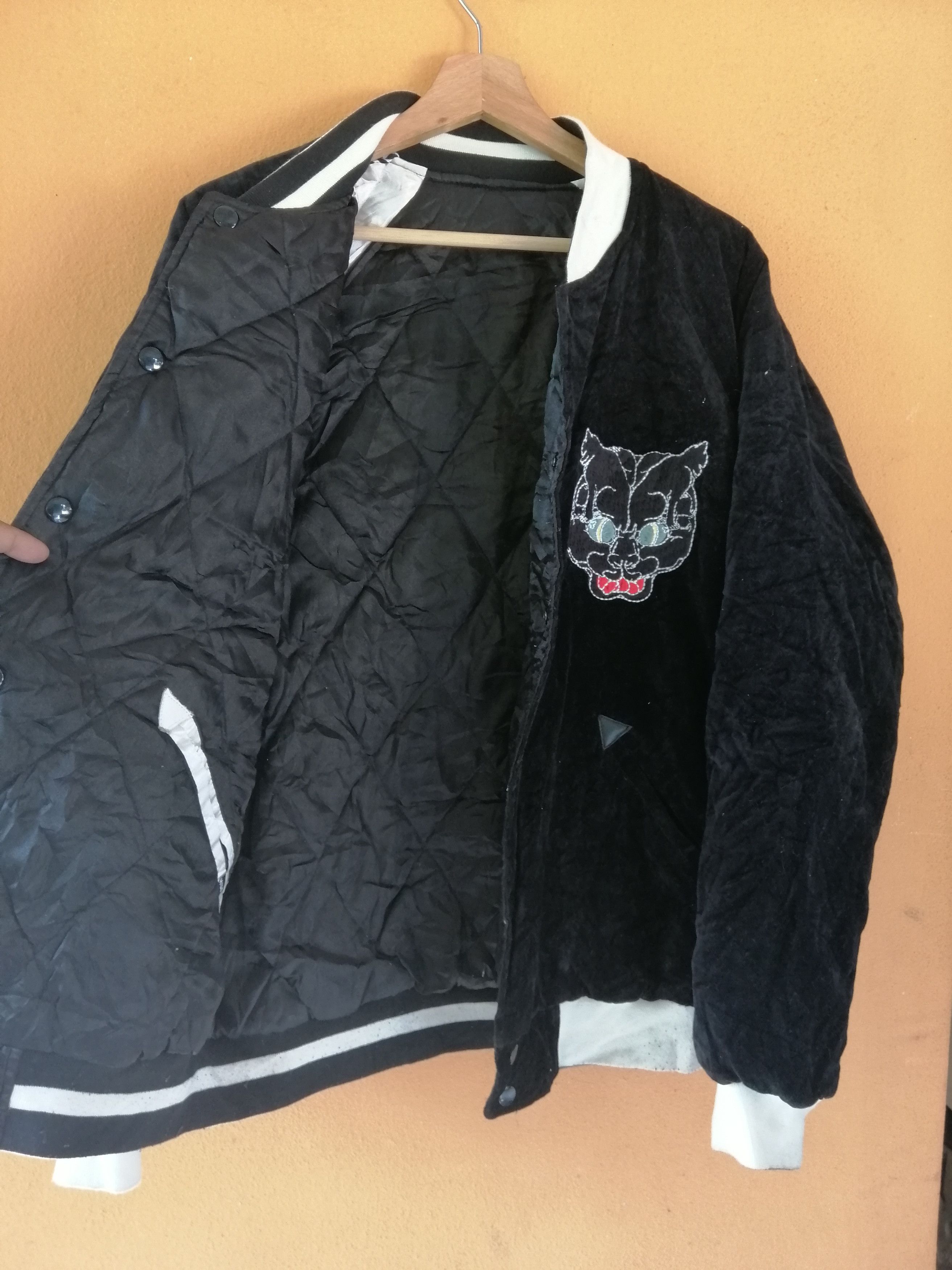Huf SUKAJAN Black CAT Riversible Satin Line Jacket Black Size US M / EU 48-50 / 2 - 9 Thumbnail