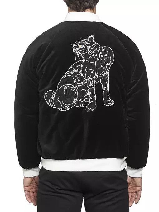 Huf SUKAJAN Black CAT Riversible Satin Line Jacket Black Size US M / EU 48-50 / 2 - 14 Thumbnail
