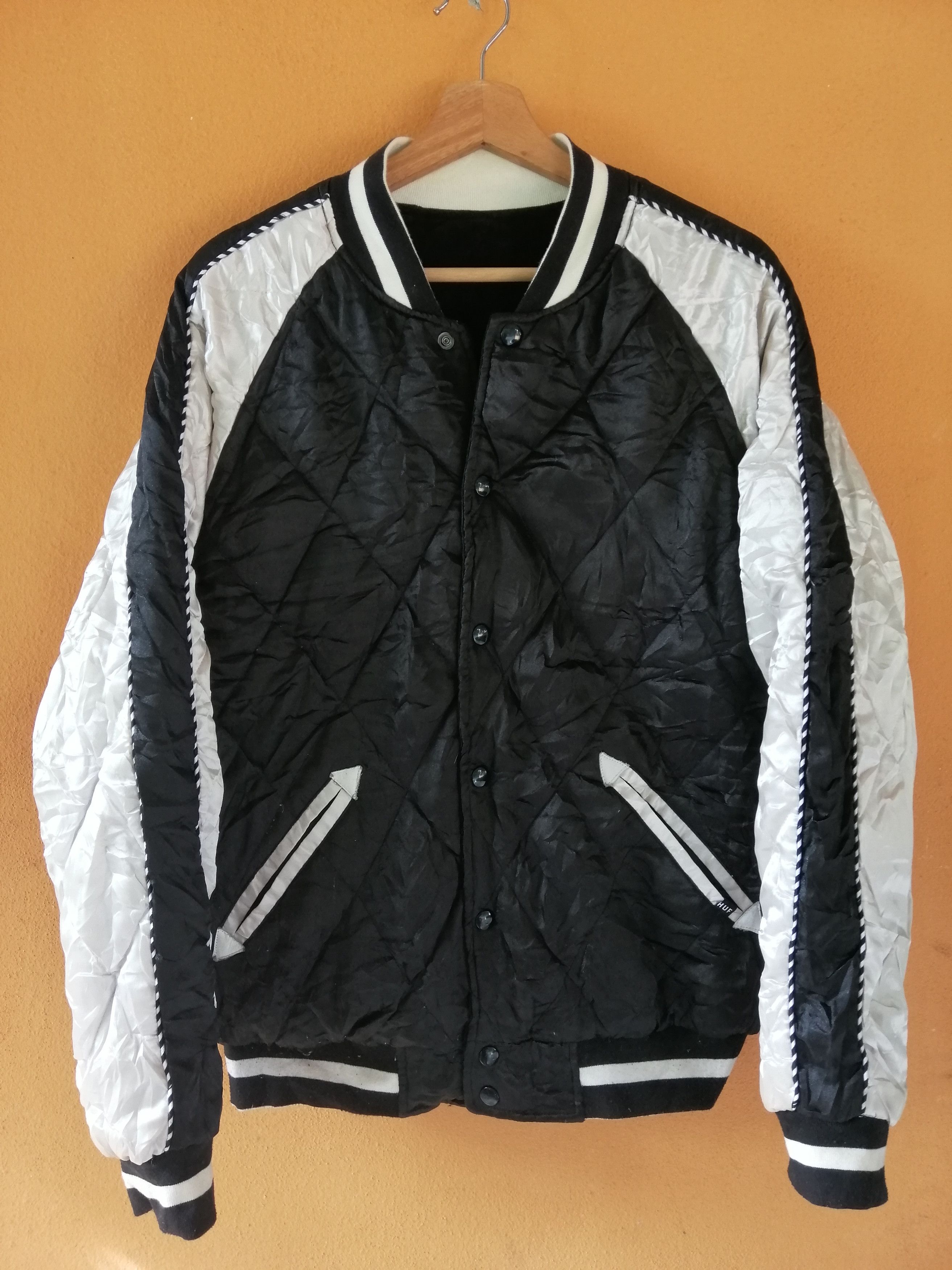 Huf SUKAJAN Black CAT Riversible Satin Line Jacket Black Size US M / EU 48-50 / 2 - 4 Thumbnail