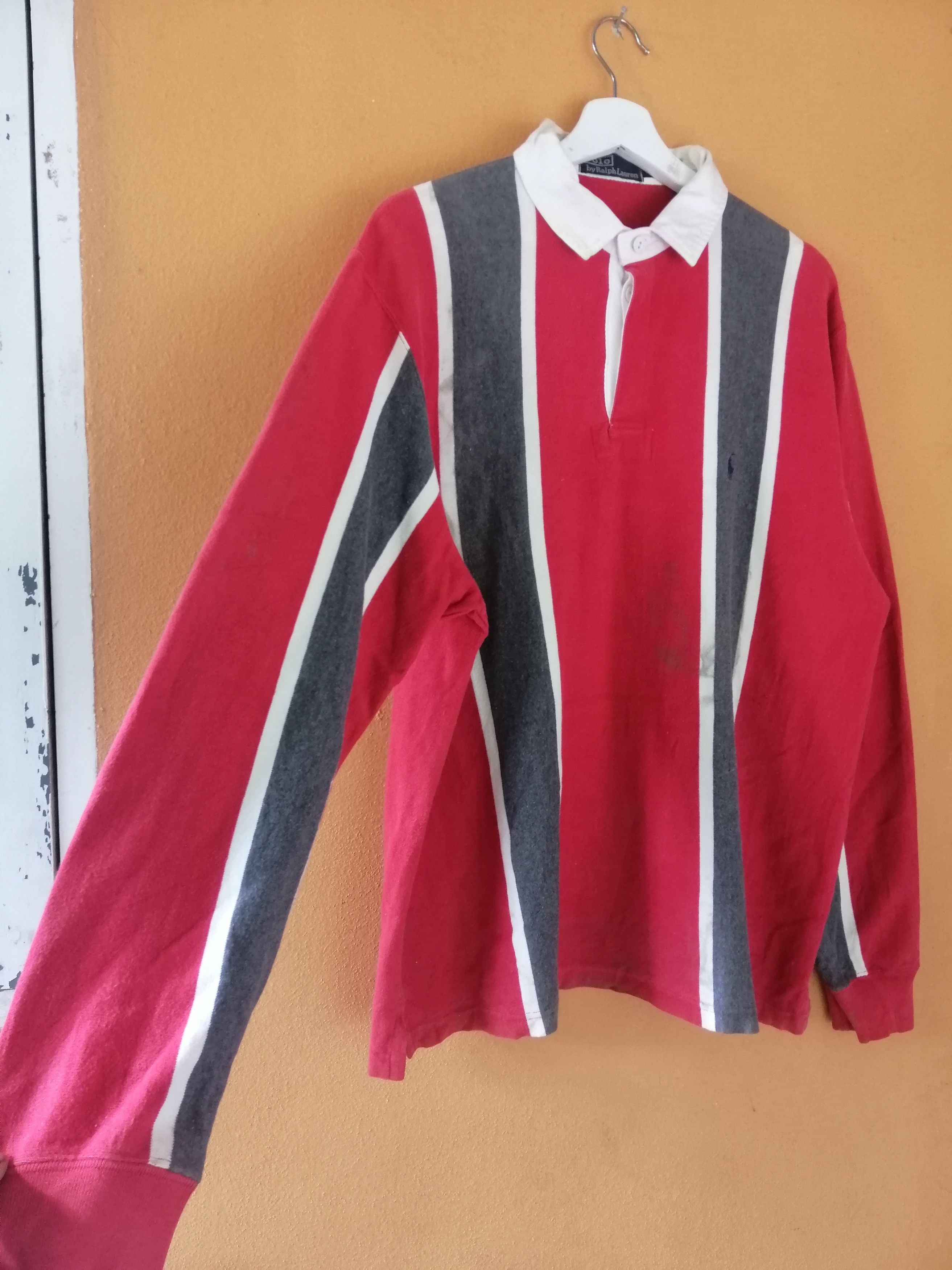 Polo Ralph Lauren Vintage polo Ralph Lauren Stripes Down Rugby B16 Size US L / EU 52-54 / 3 - 6 Thumbnail