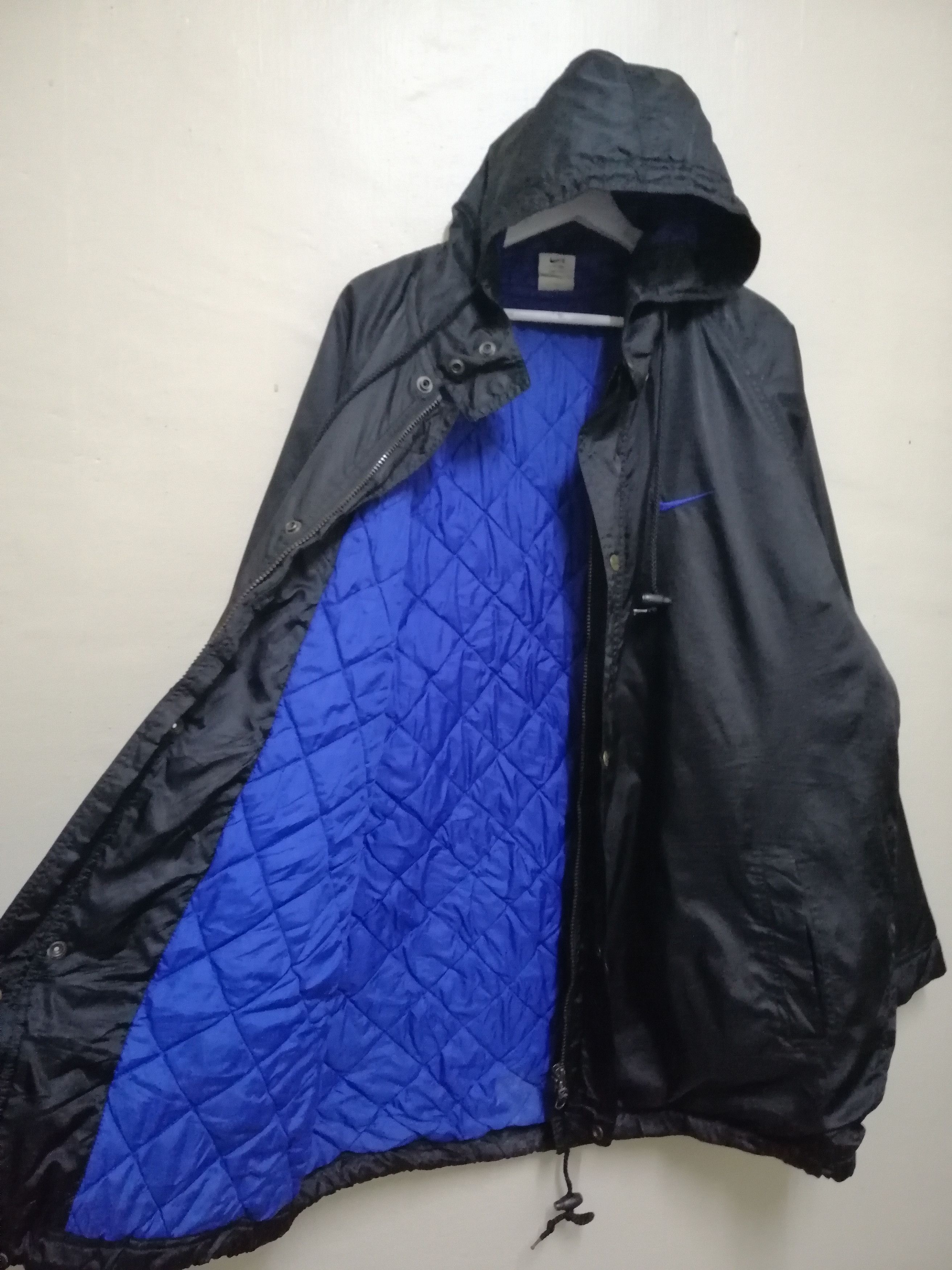 Nike Vintage 90s Nike Embroidery Big Swoosh Long Jacket Hoodie Size US XL / EU 56 / 4 - 3 Thumbnail