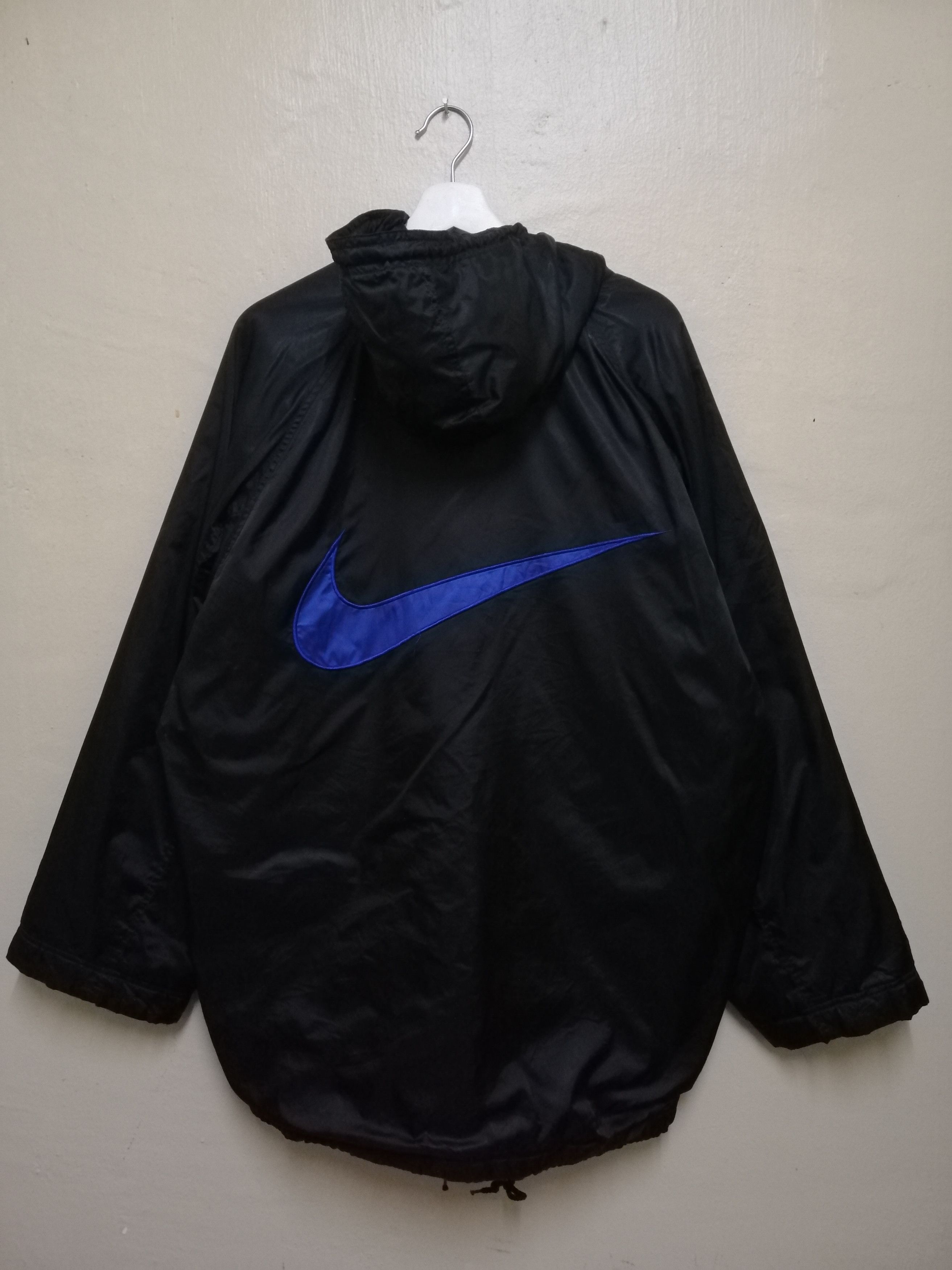 Nike Vintage 90s Nike Embroidery Big Swoosh Long Jacket Hoodie Size US XL / EU 56 / 4 - 1 Thumbnail