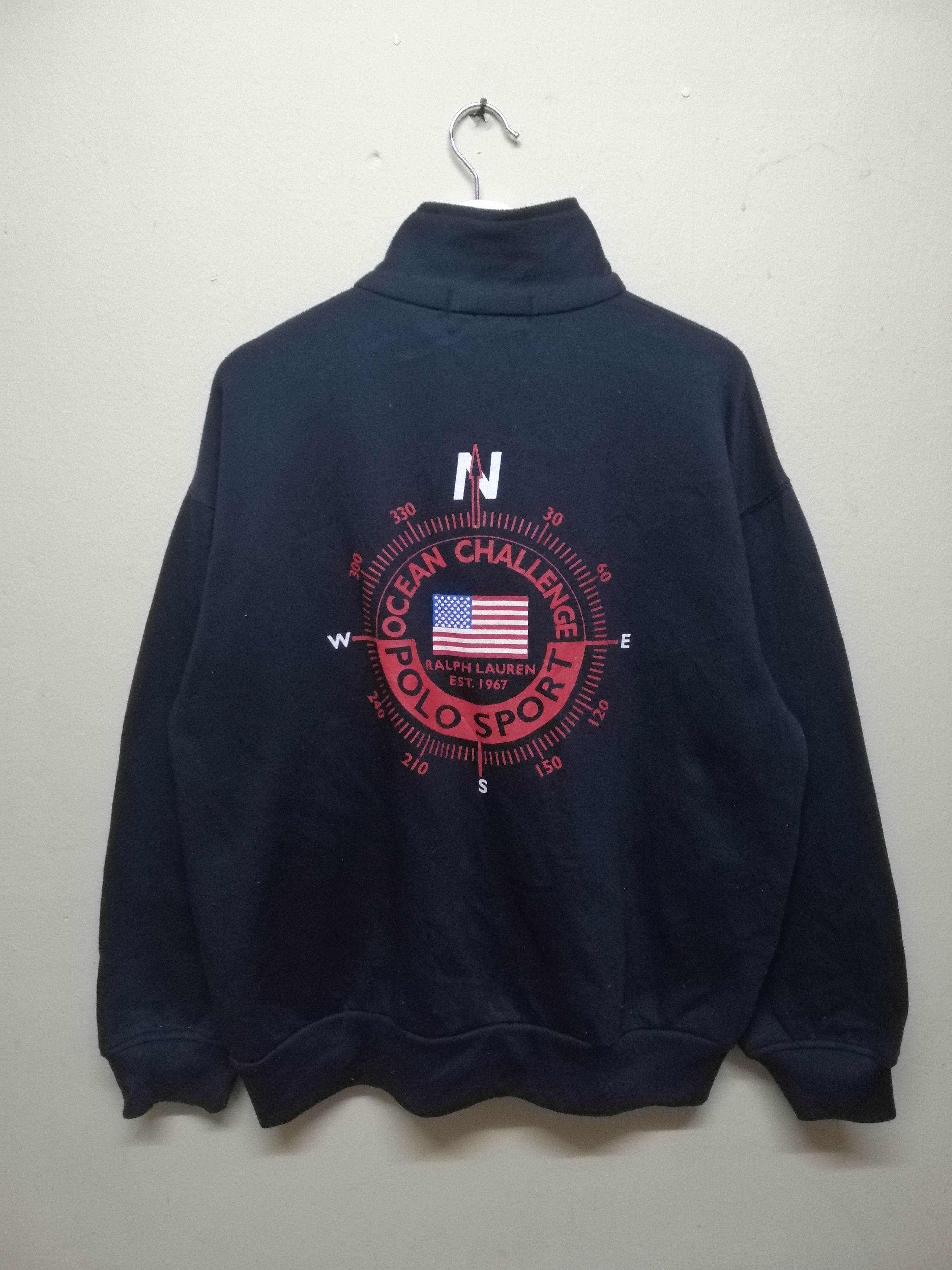Polo Ralph Lauren Vintage Polo Sport Big Logo Half Zipper Sweatshirt B2 Size US L / EU 52-54 / 3 - 1 Thumbnail