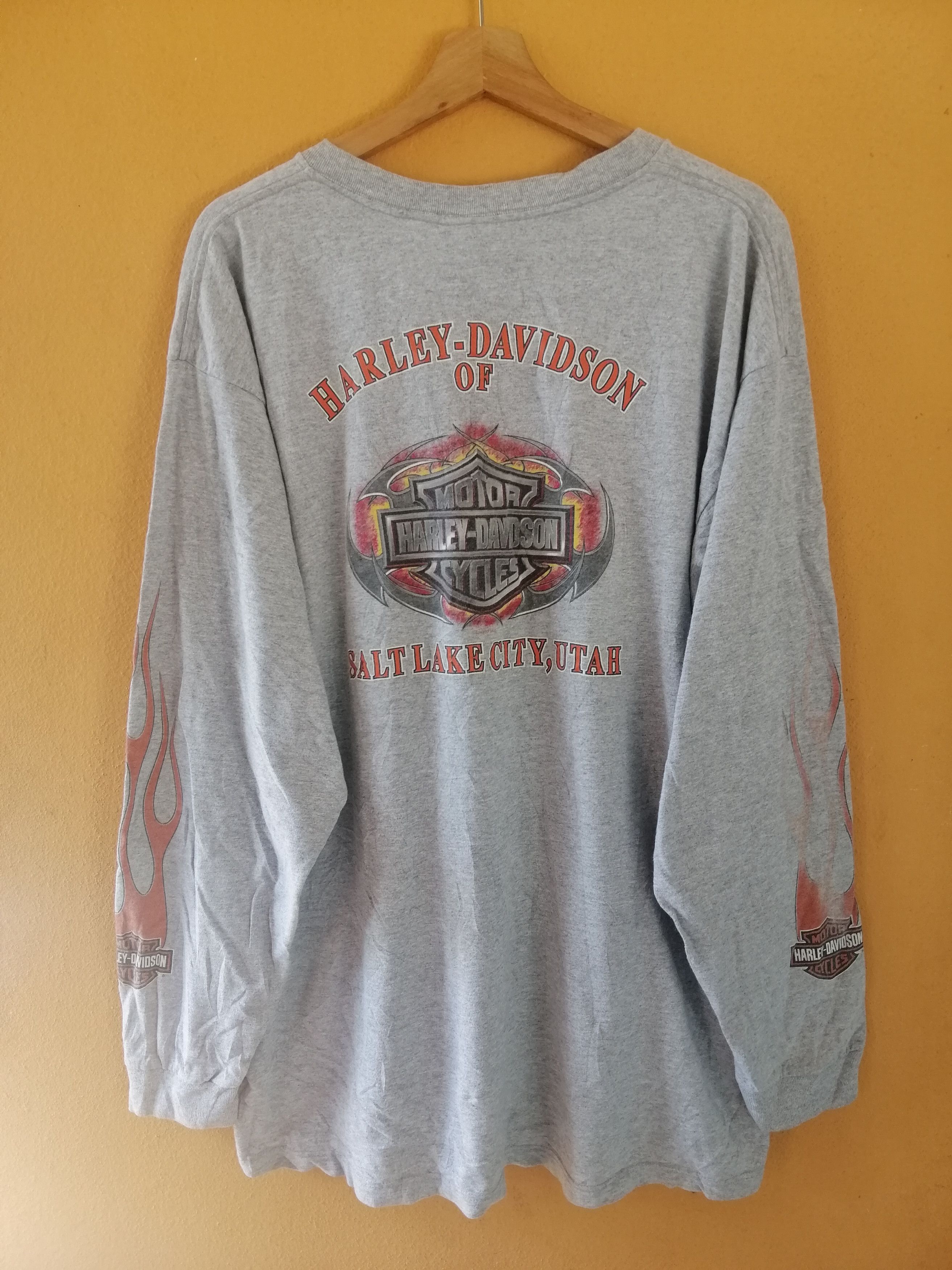 Harley Davidson × Vintage Vintage Harley Davidson Long Sleeve T Shirt Size US XL / EU 56 / 4 - 1 Thumbnail