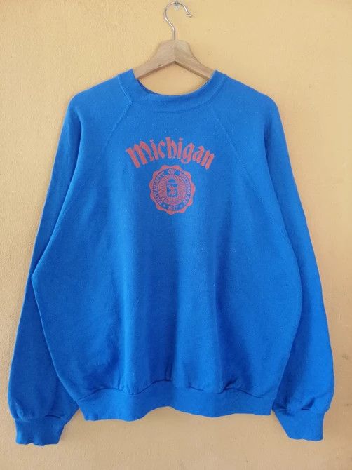Tultex Vintage 90s University of Michigan sweatshirt B3 Size US XL / EU 56 / 4 - 5 Thumbnail