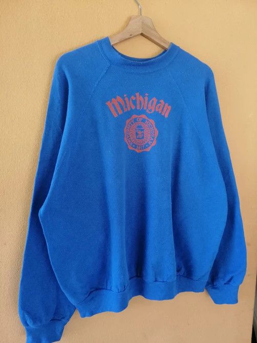Tultex Vintage 90s University of Michigan sweatshirt B3 Size US XL / EU 56 / 4 - 3 Thumbnail