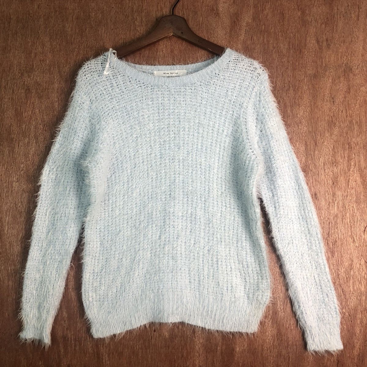 Homespun Knitwear Blue Strive Soft Blue Mohair KNitwear Size US M / EU 48-50 / 2 - 3 Thumbnail