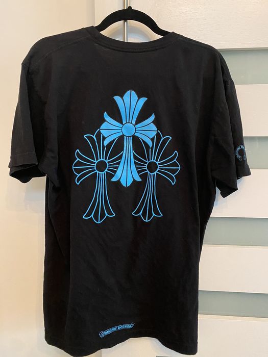 Chrome Hearts Chrome Hearts Triple Cross Logo T-shirt Black/Blue